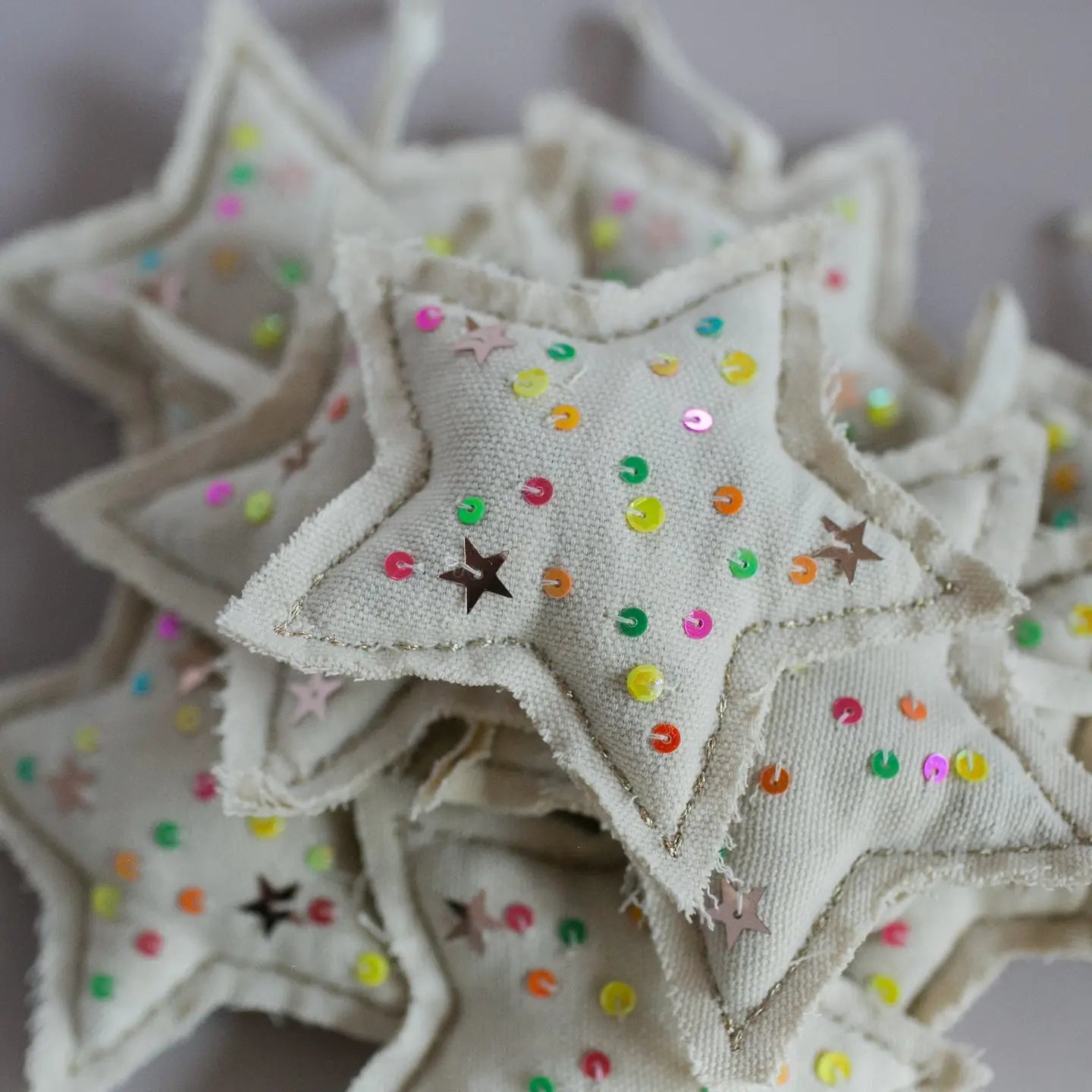 Neon Confetti Star, Cotton Filled