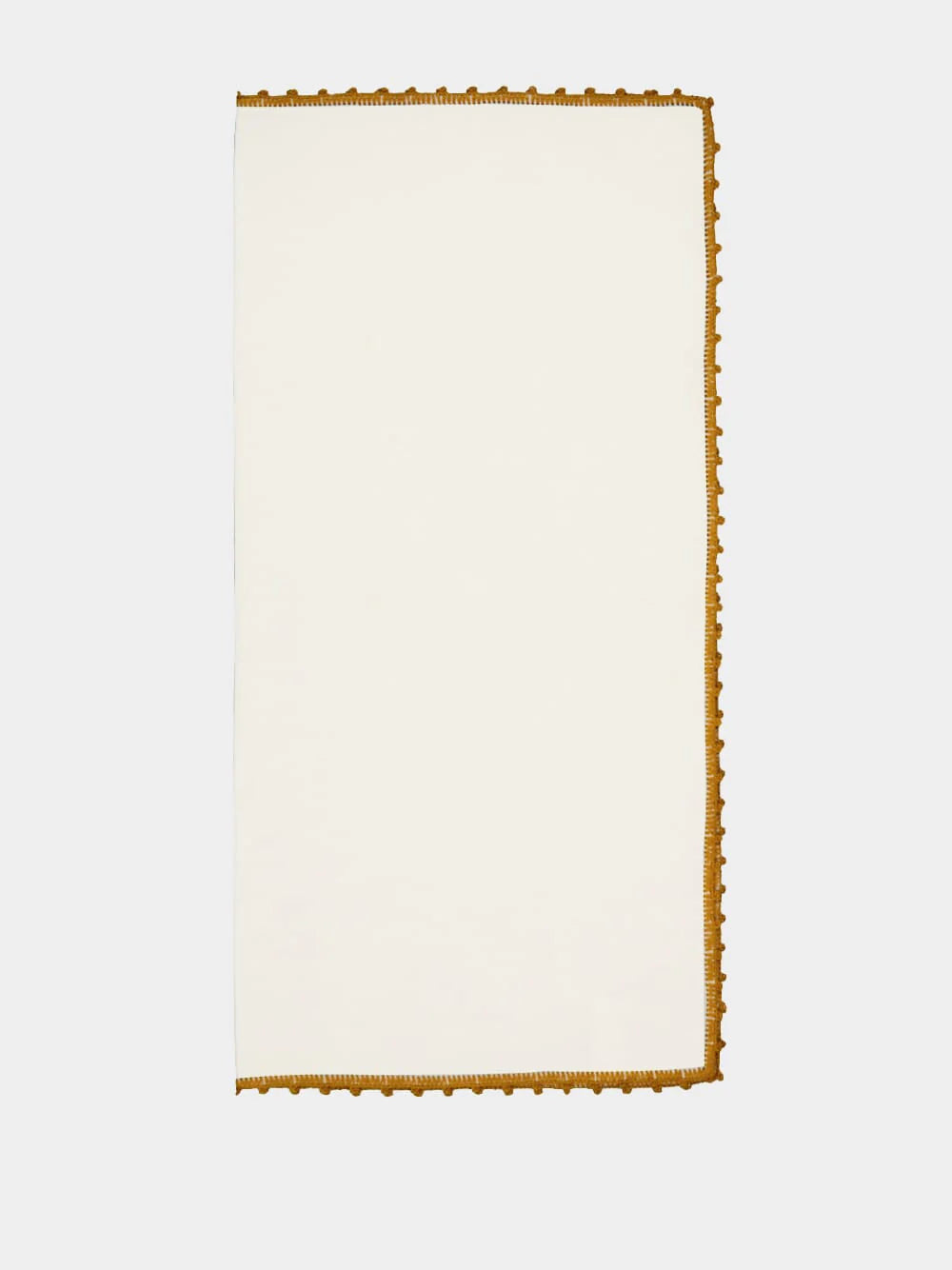 TERESA WHITE LINEN NAPKINS WITH HAND EMBROIDERY, SET OF 4