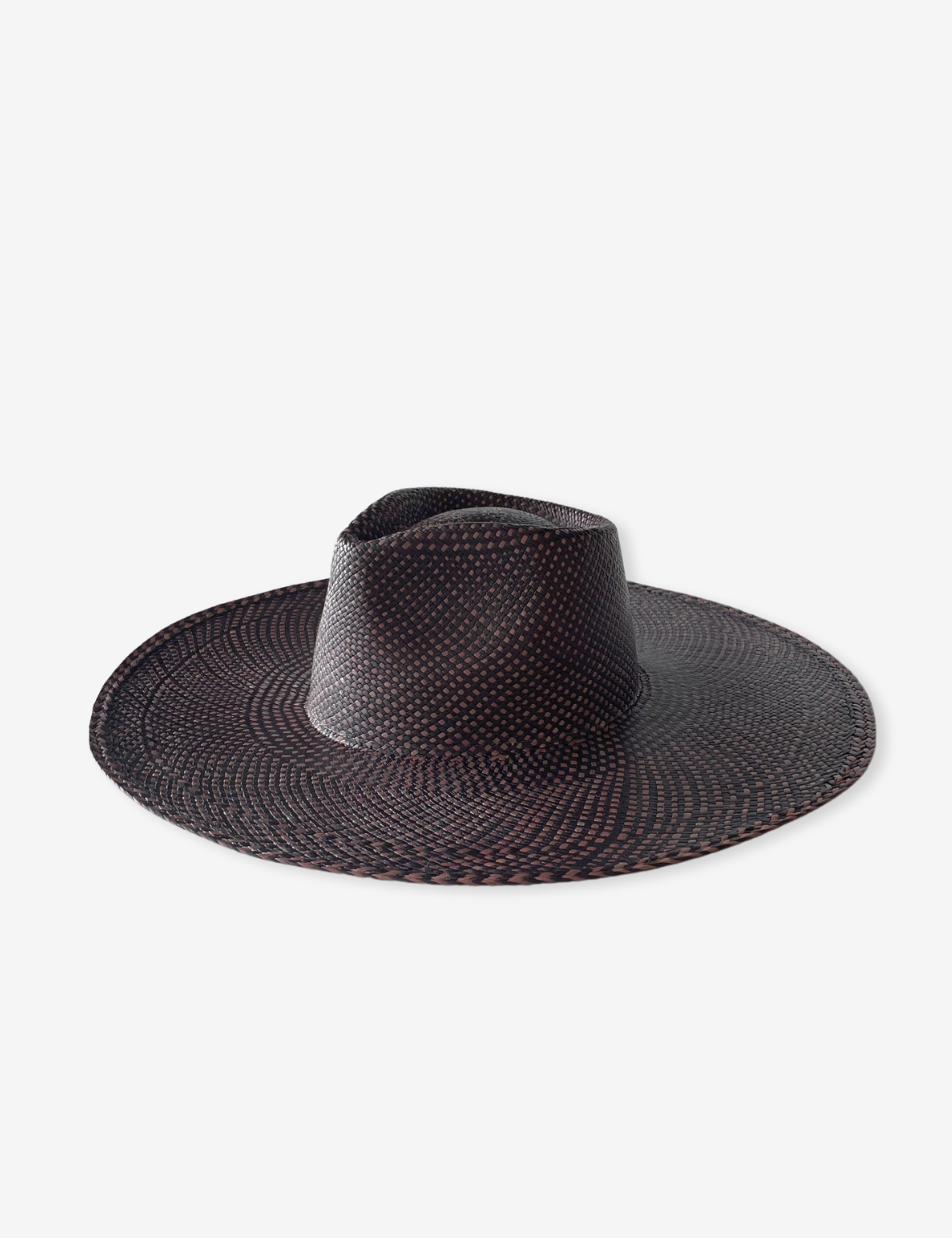 Austin Junior Straw Hat, Chocolate & Black