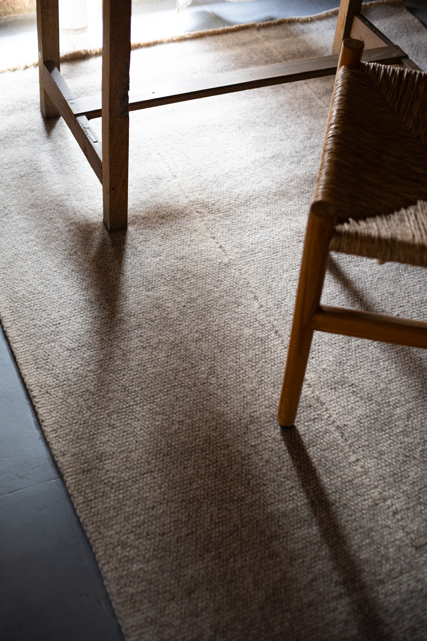 Jagat Grey & Beige Wool Runner 2'6" x 10'