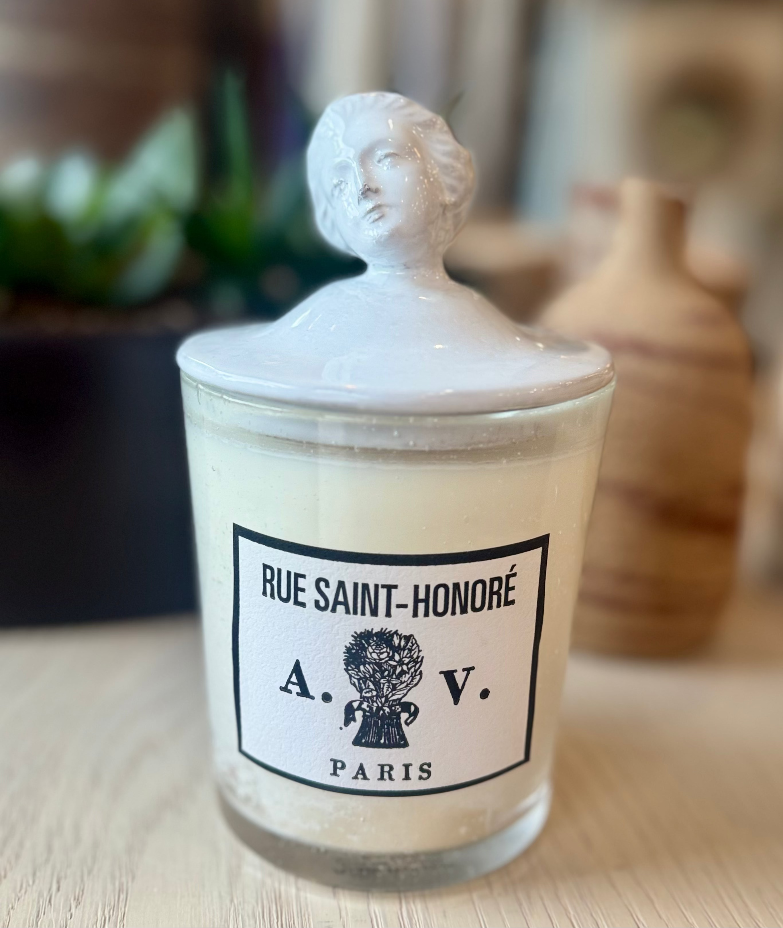 Astier de Villatte Marie-Antoinette Candle Lid for Glass Candle