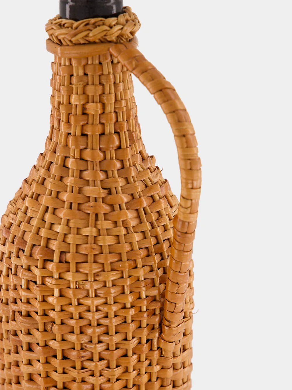 CAMACHA NATURAL WICKER GLASS FLASK
