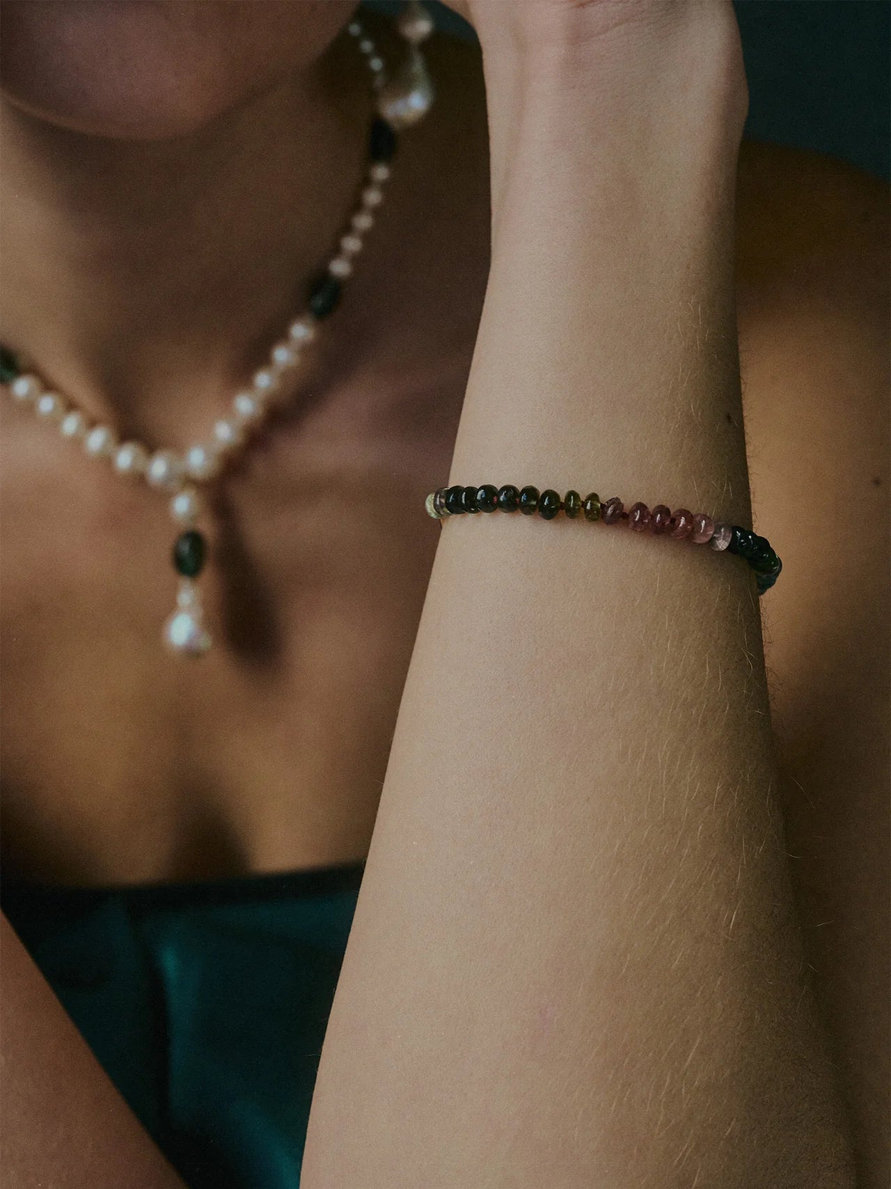 Loren Stewart Tourmaline Safety Pin Bracelet