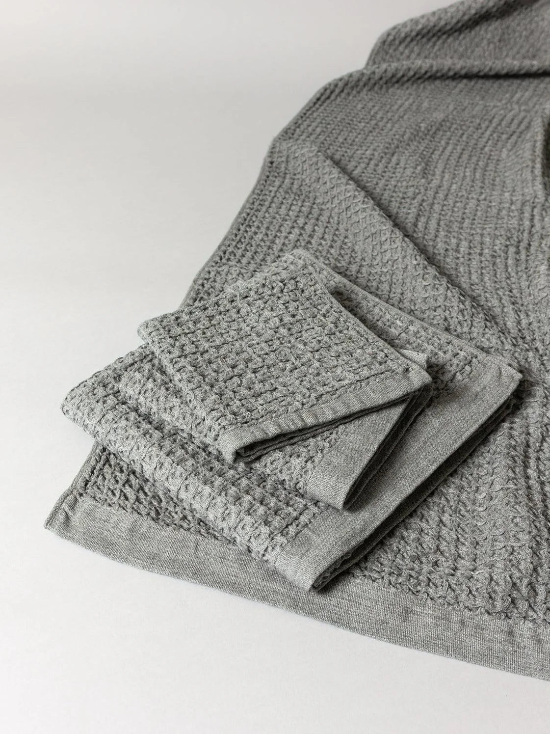 Homebody Denver Lattice Linen Hand Towel - Thumbnail 4