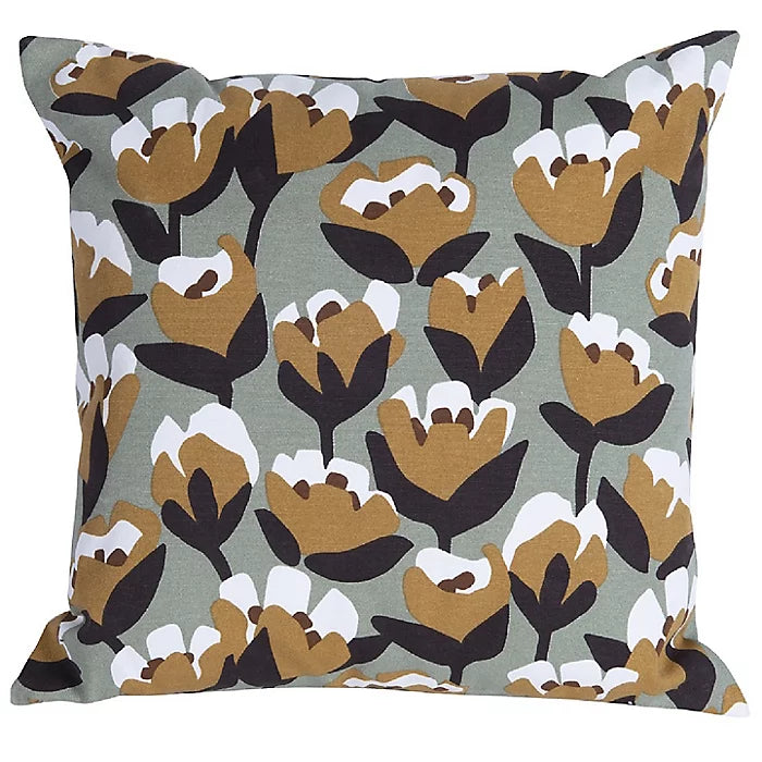 Bouquet Sauvage Tulip Outdoor Pillow with Insert  17" x 17"