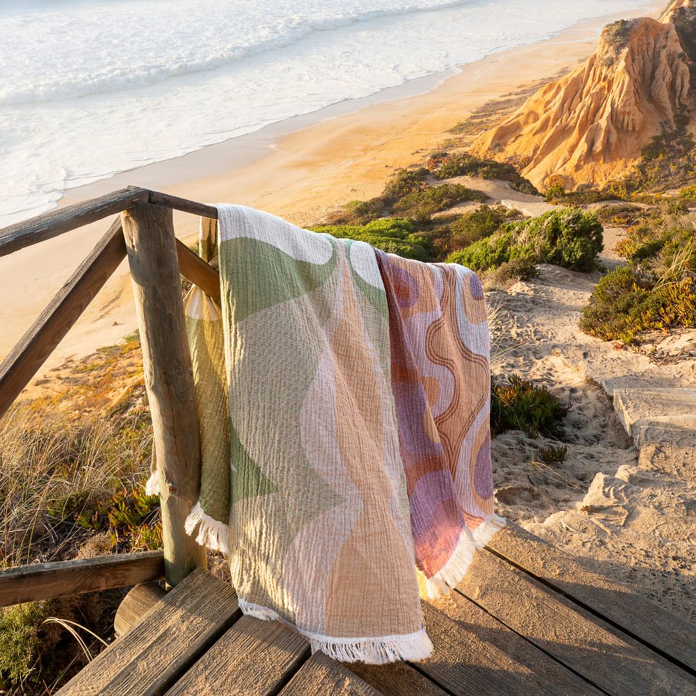 Texas Fouta Summer Towel, Tumeric 51.18" x 78.74"