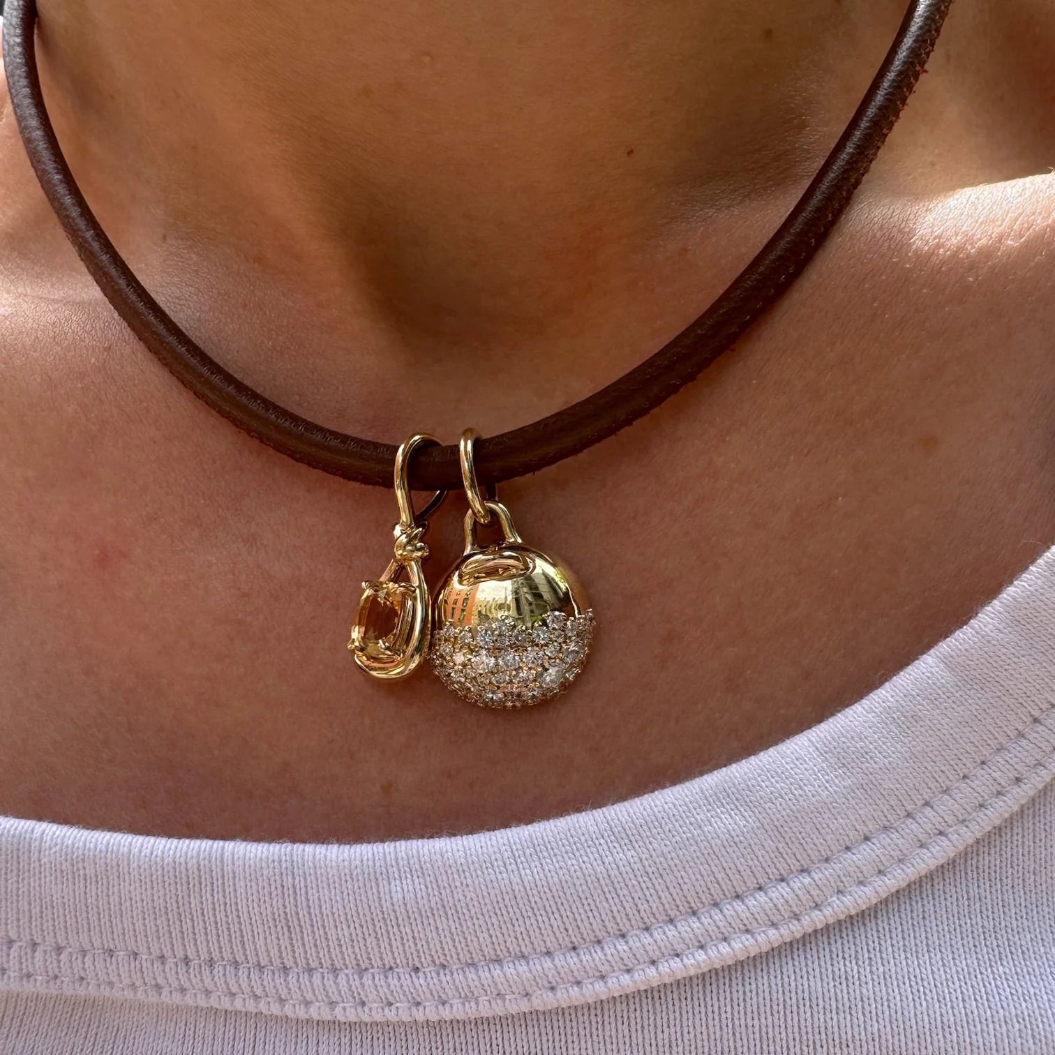 Vice Versa Diamond Dip Tailored Gumball Charm