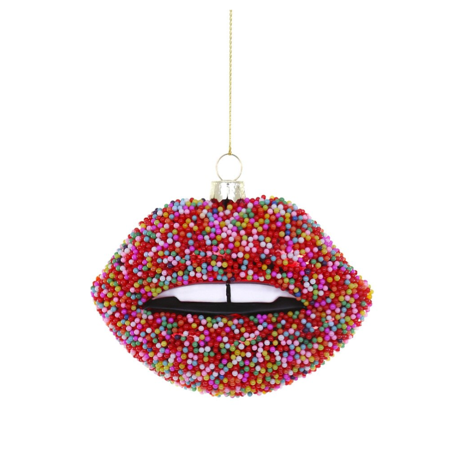 Candy Lips with Sprinkles Ornament