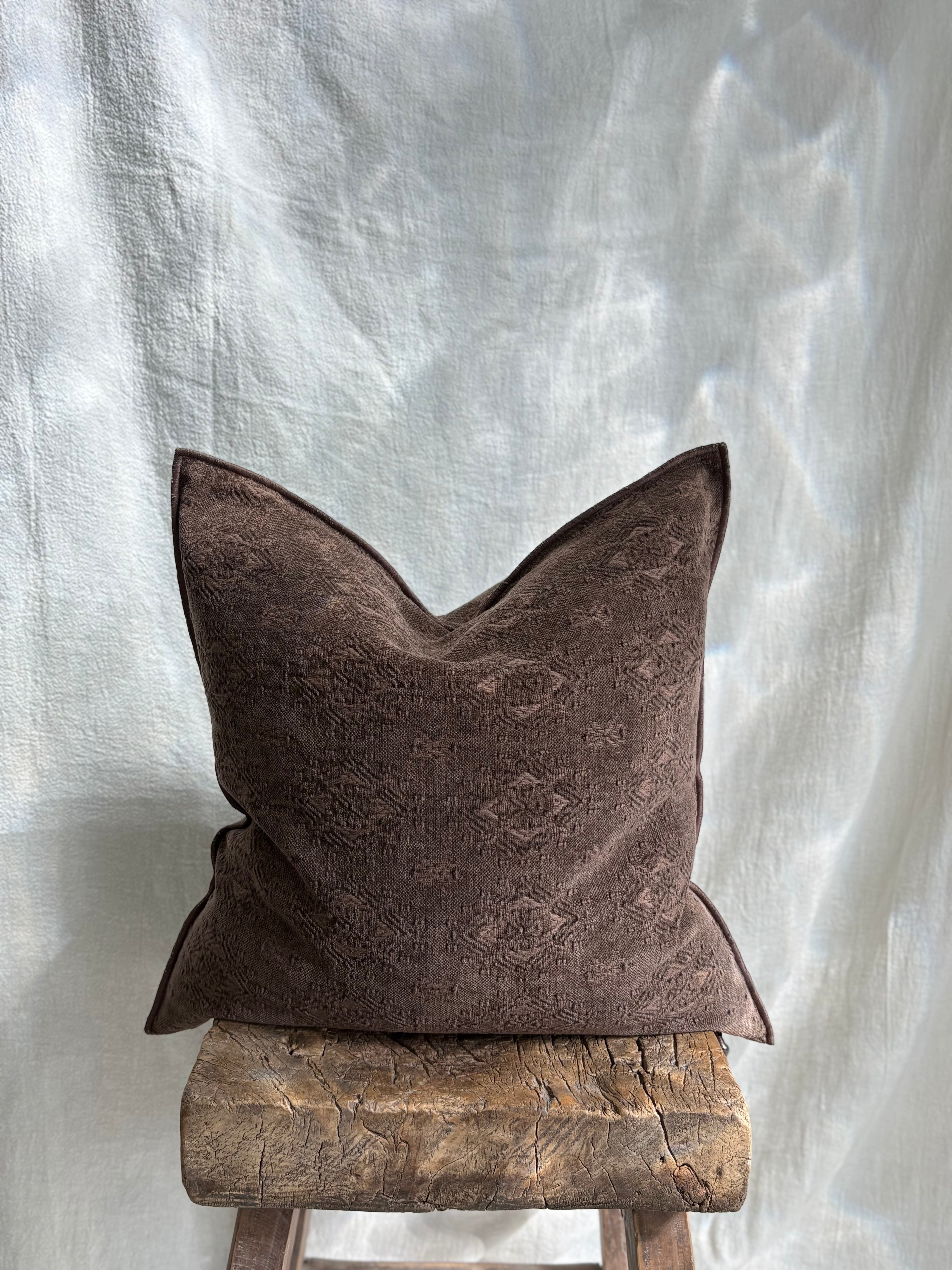Maison de Vacances Cushion Vice Versa Stone Washed Jacquard Kilim 20" x 20"