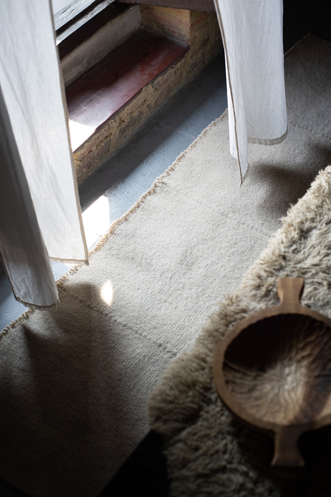 Prithivi Beige & Grey Wool Runner 2'6" x 10'