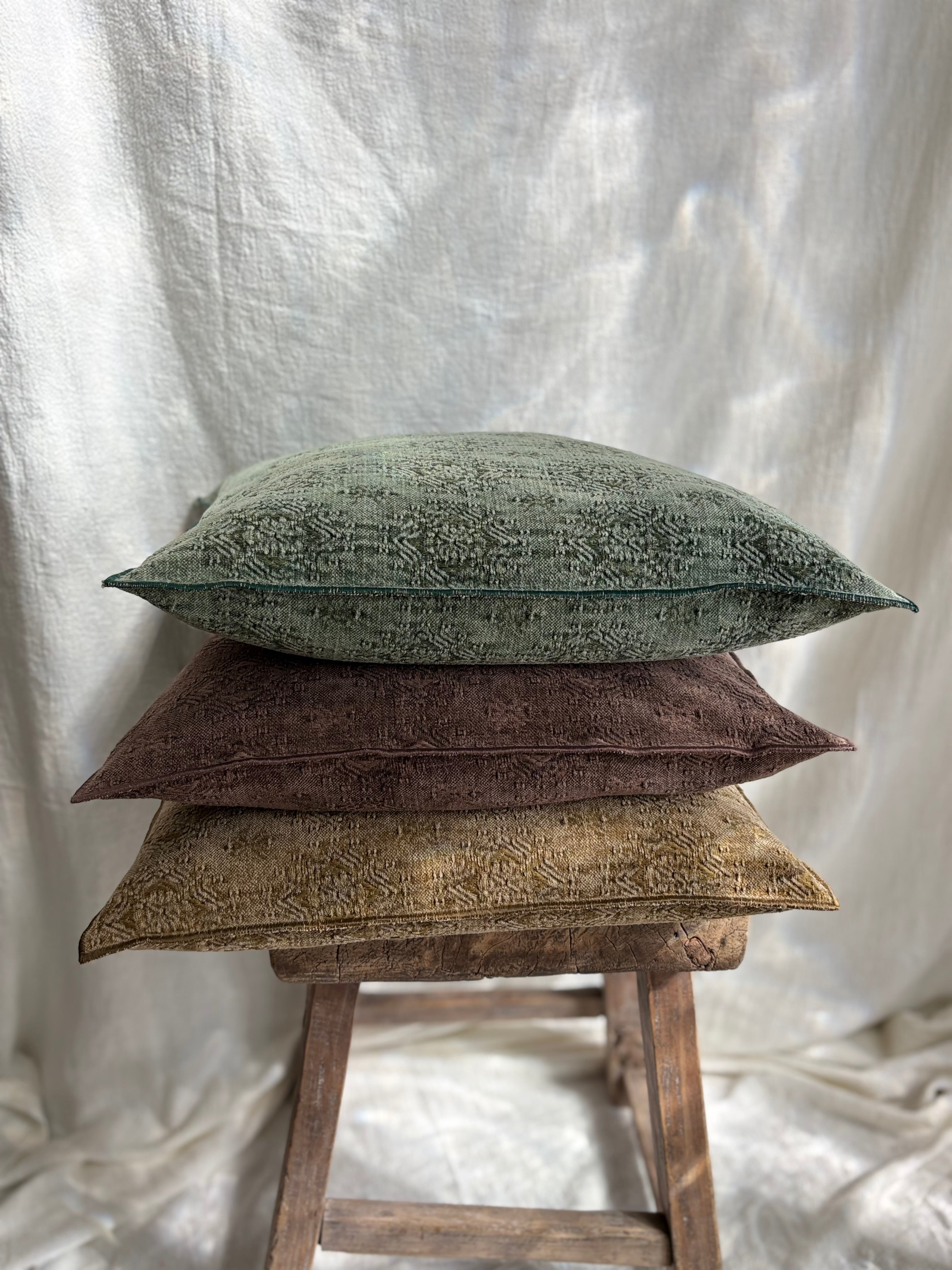 Maison de Vacances Cushion Vice Versa Stone Washed Jacquard Kilim 20" x 20"