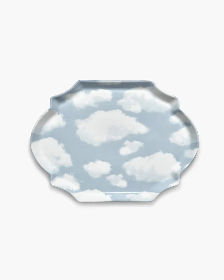 Oval Serving Plate Light Blue Rêves de Rêves Les Objets Mouleversants