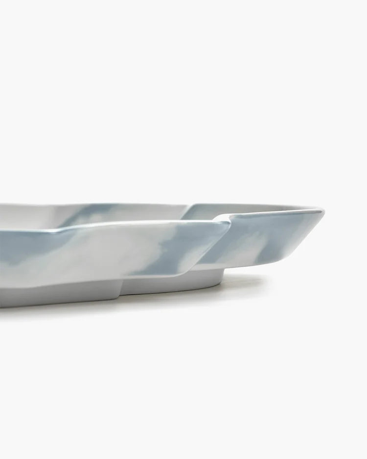 Oval Serving Plate Light Blue Rêves de Rêves Les Objets Mouleversants