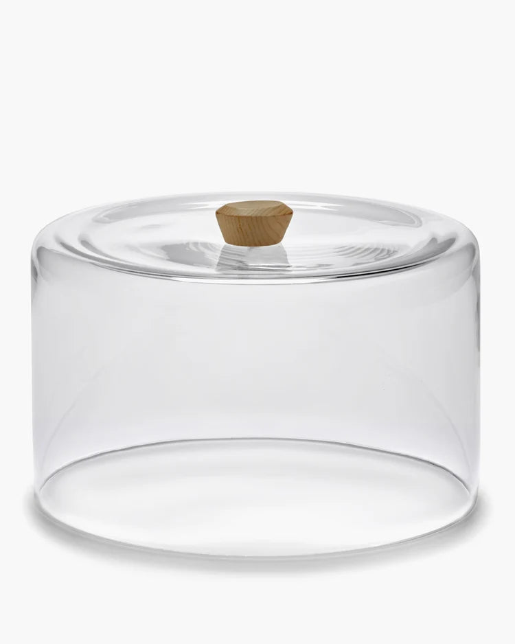 Kelly Wearstler Cake Stand Alabaster Dune with Glass Dome