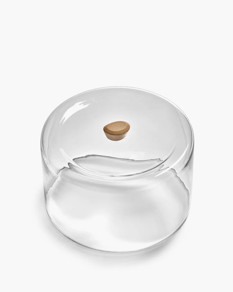 Kelly Wearstler Cake Stand Alabaster Dune with Glass Dome