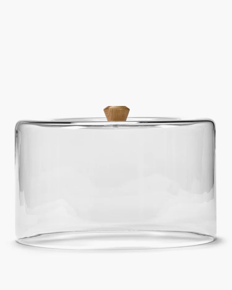 Kelly Wearstler Cake Stand Alabaster Dune with Glass Dome