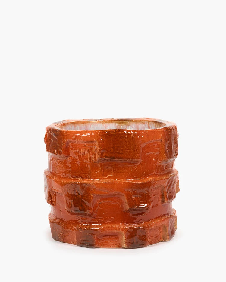 Flower Pot "Look At Me" S Orange