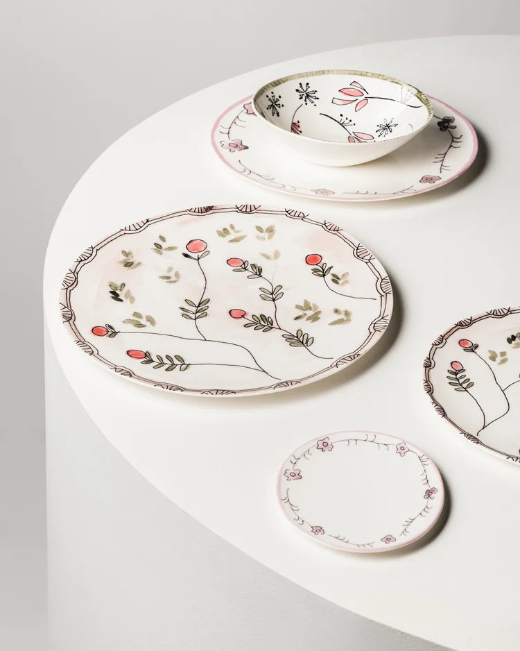 Marni Collection Serving Plate L Mirtillo Nude Midnight Flowers