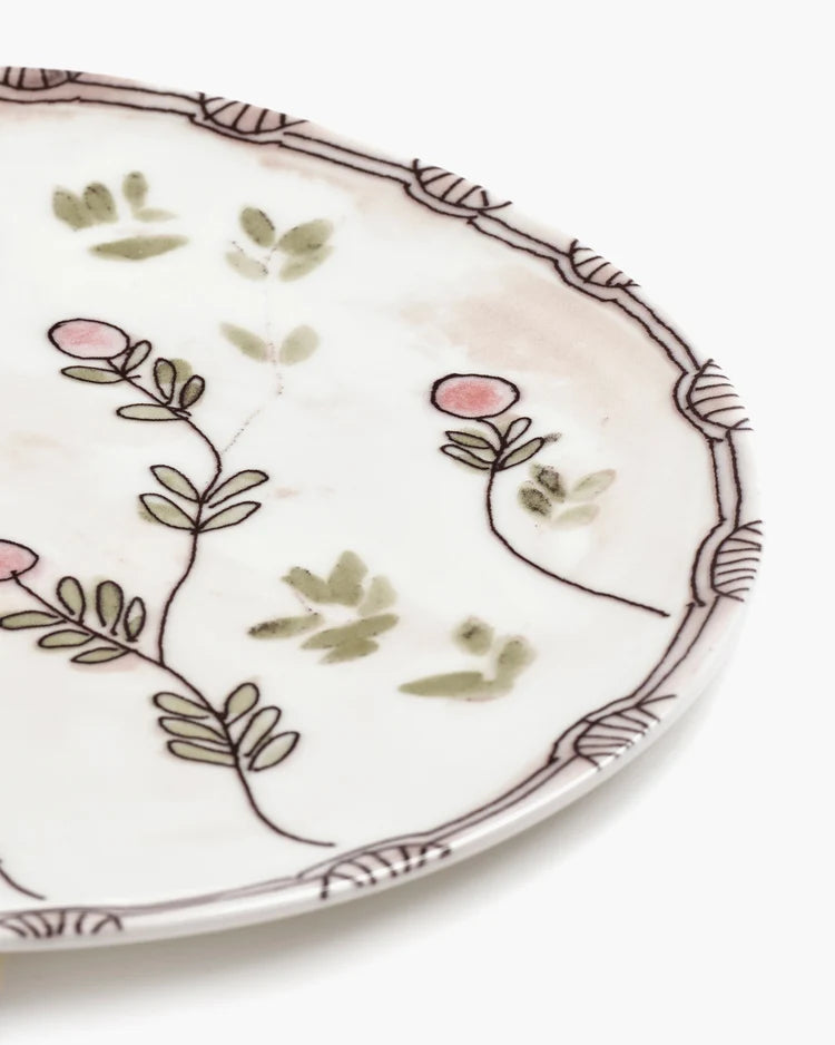 Marni Collection Serving Plate L Mirtillo Nude Midnight Flowers