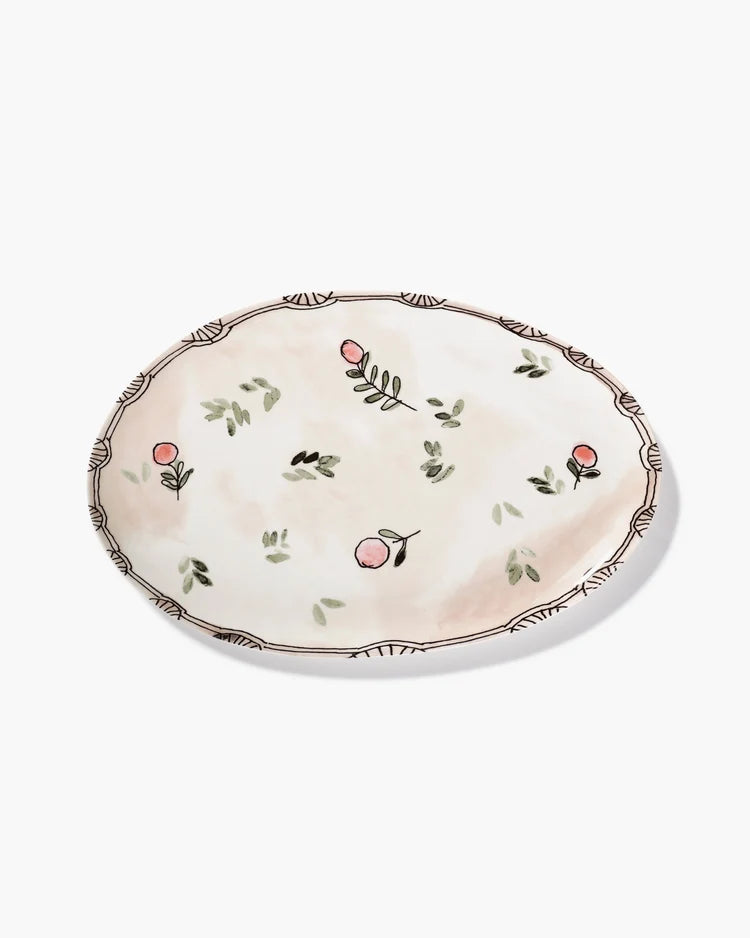 Marni Collection Oval Plate °2 L Mirtillo Nude Midnight Flowers