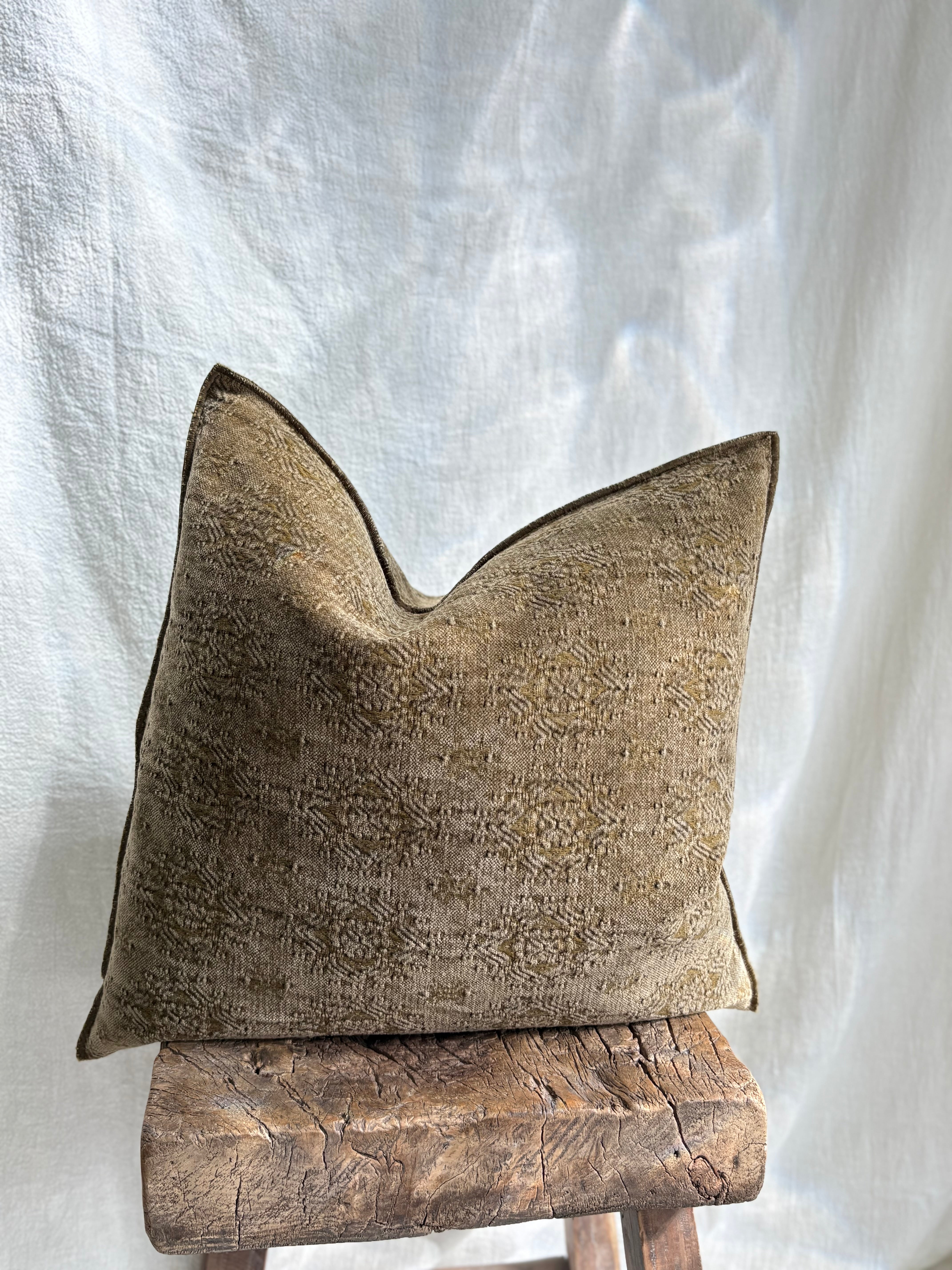 Maison de Vacances Cushion Vice Versa Stone Washed Jacquard Kilim 20" x 20"