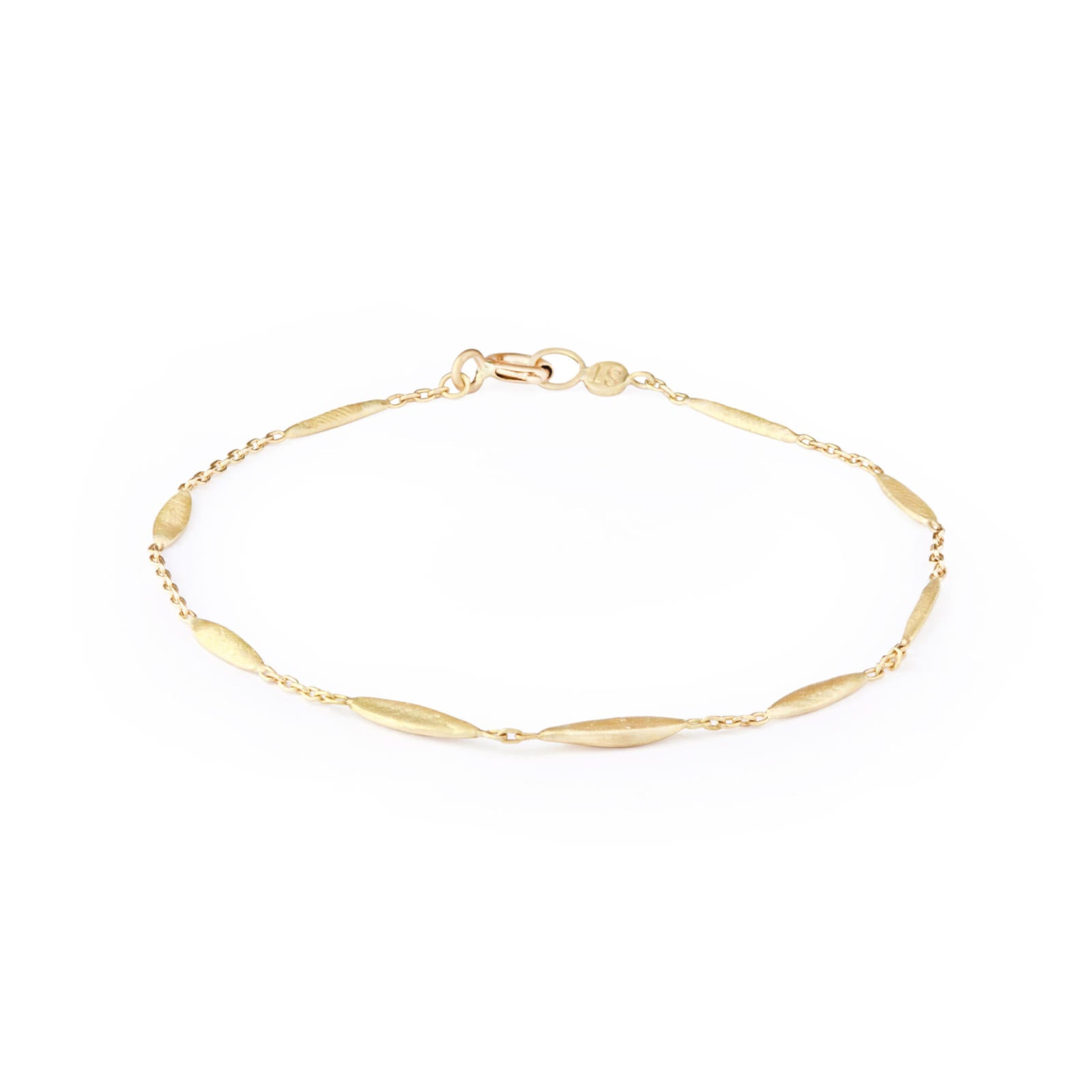 Sia Taylor 18k Yellow Gold Grass Seeds Bracelet 6.5"