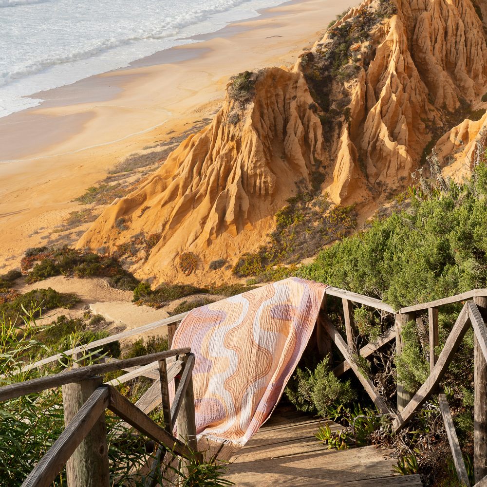 Texas Fouta Summer Towel, Tumeric 51.18" x 78.74"