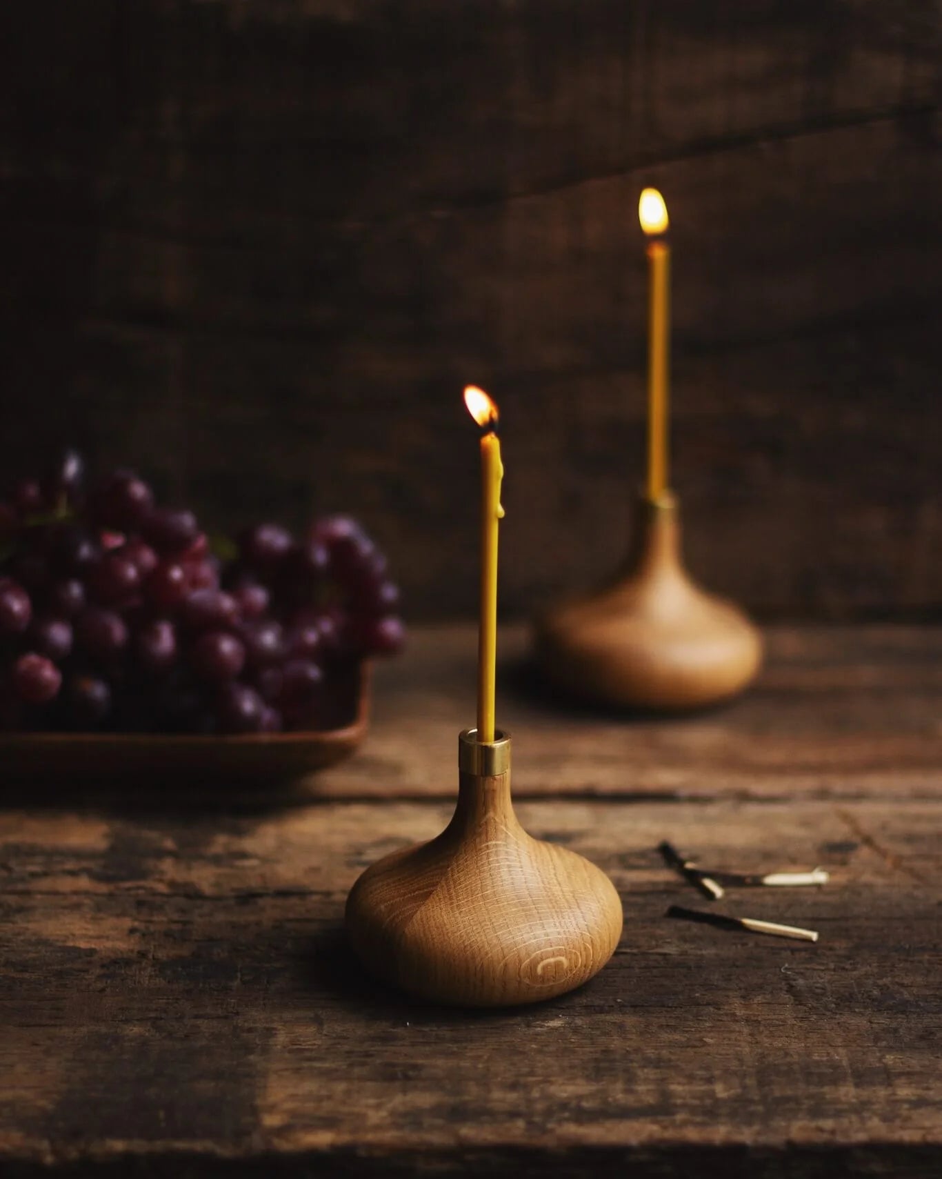 Classic Candle Holder Medium (Oak)