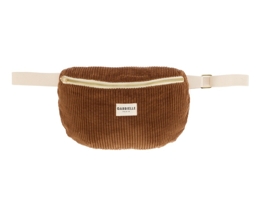 Gabrielle Paris Waist Bag, Camel Velvet