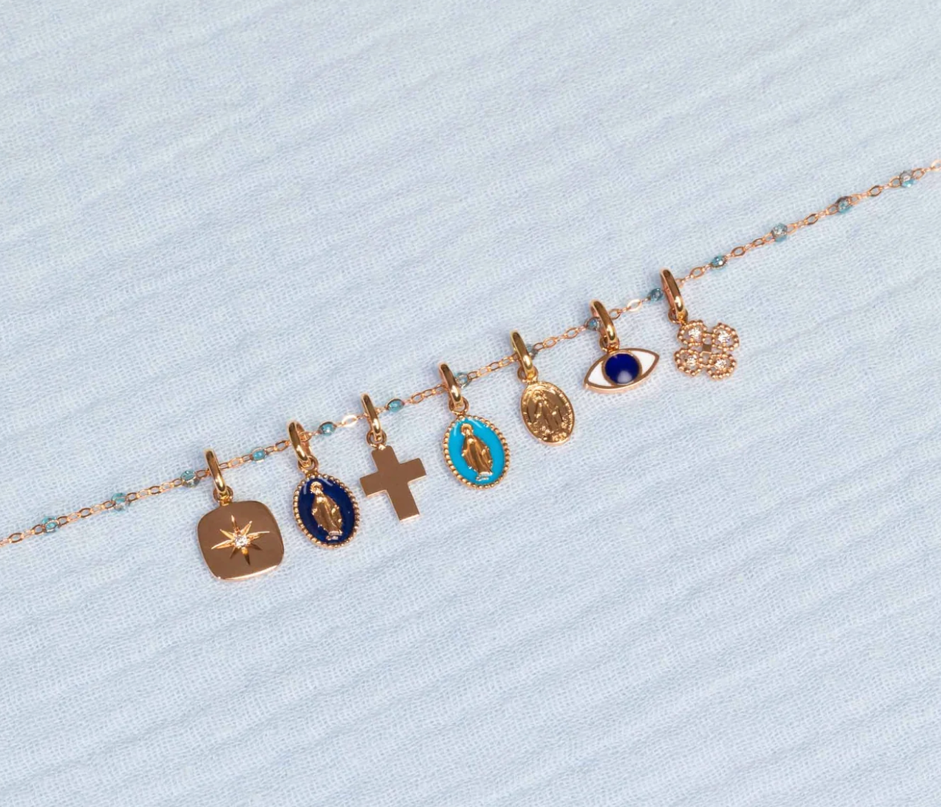 Gigi Clozeau Eye Pendant 18kt. Yellow Gold and Lapis