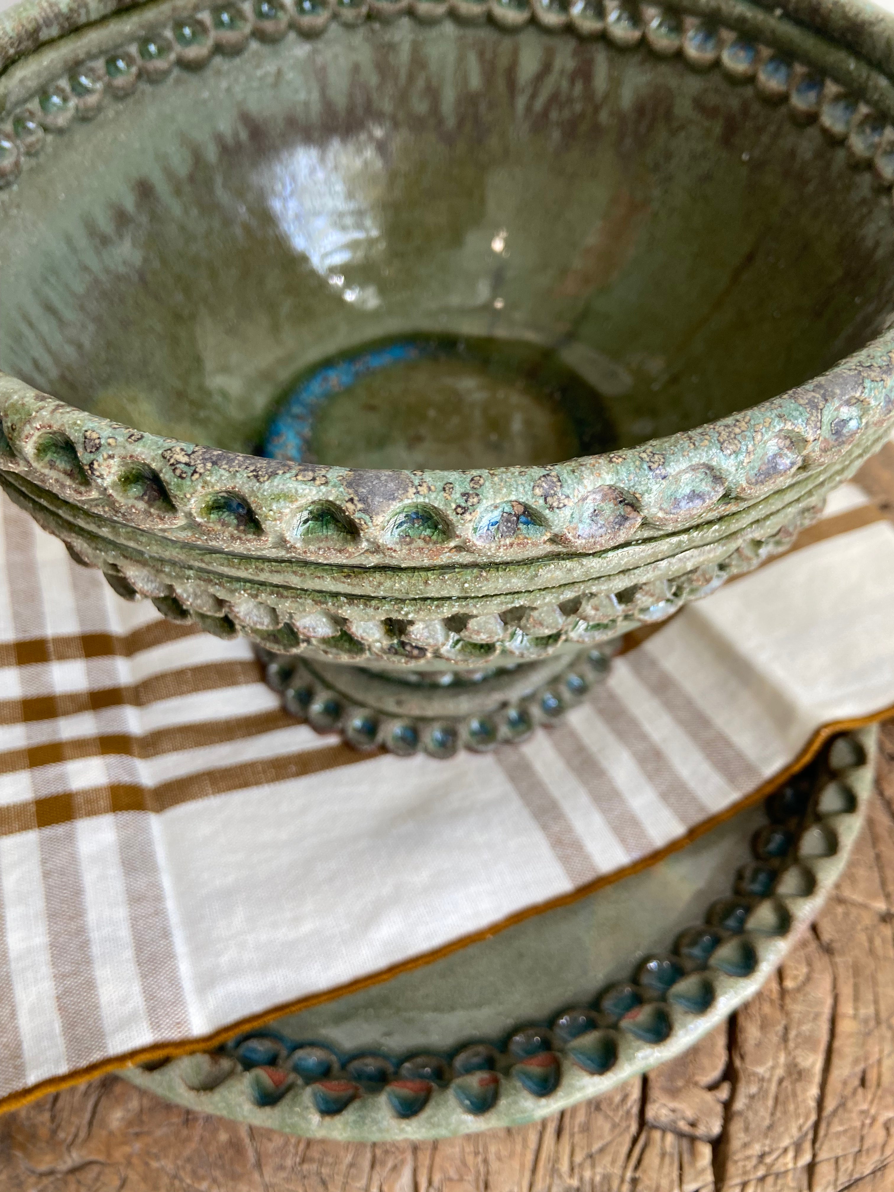 Handmade Ceramic Standing Fruit Bowl