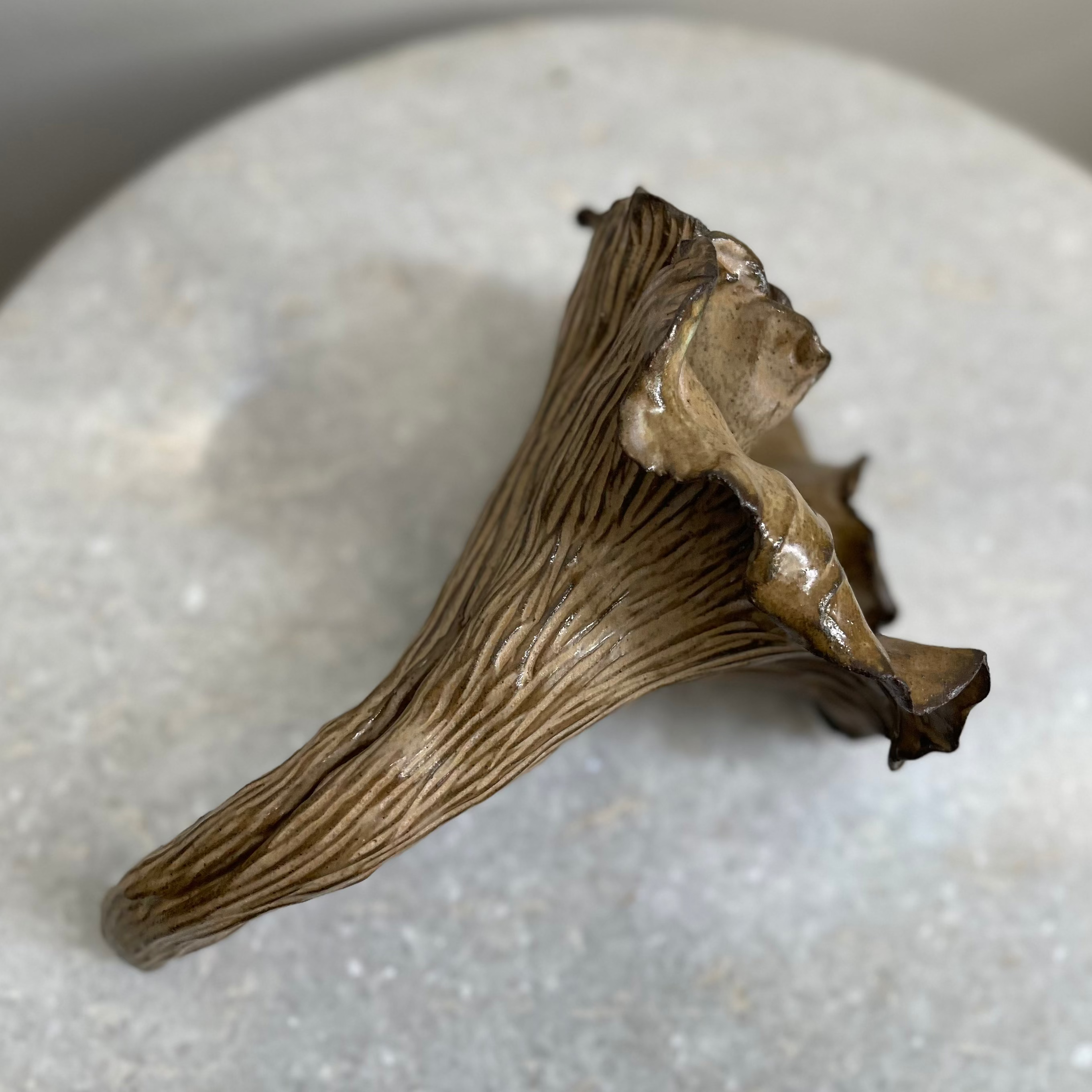 Handmade Ceramic Chanterelle Mushroom #4