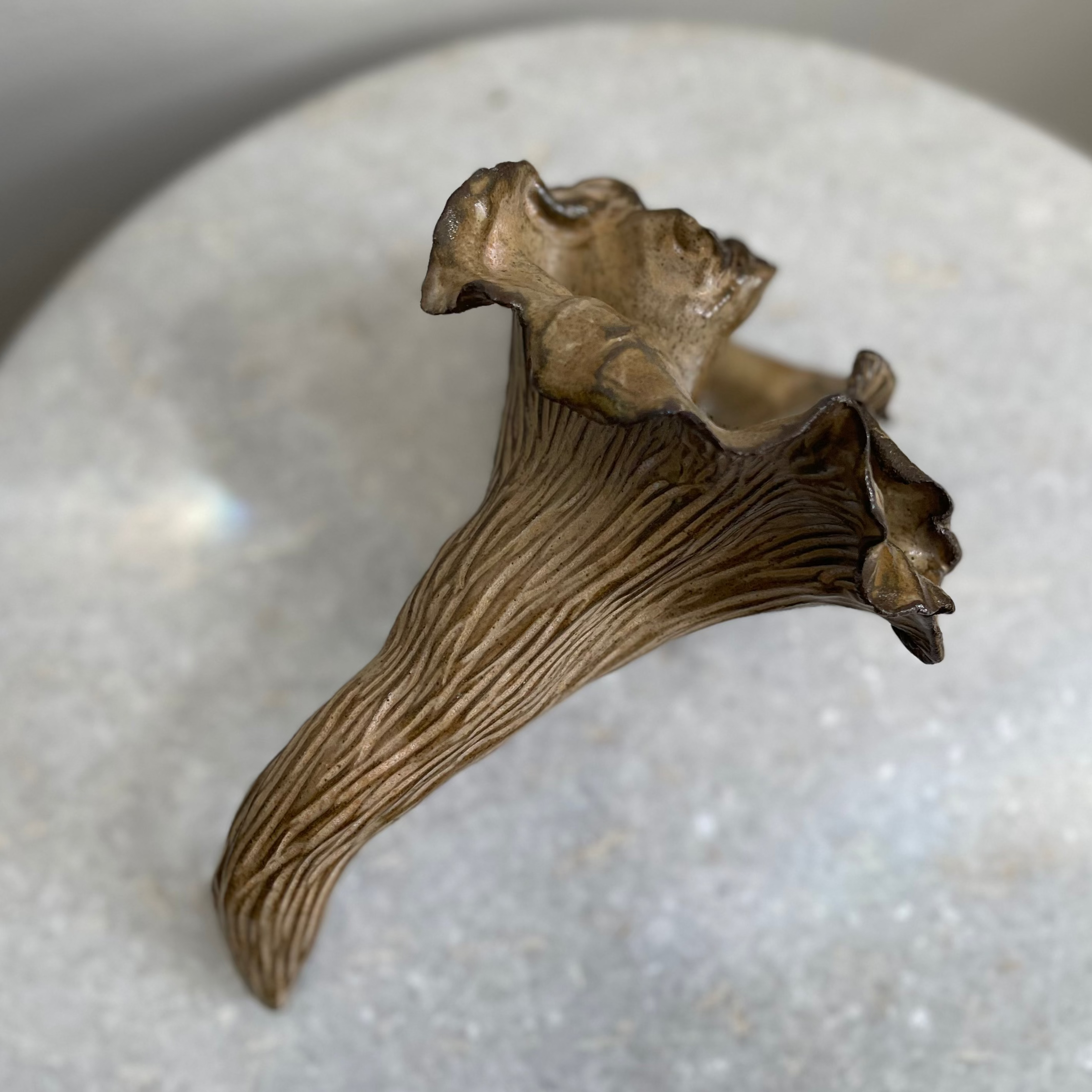 Handmade Ceramic Chanterelle Mushroom #4