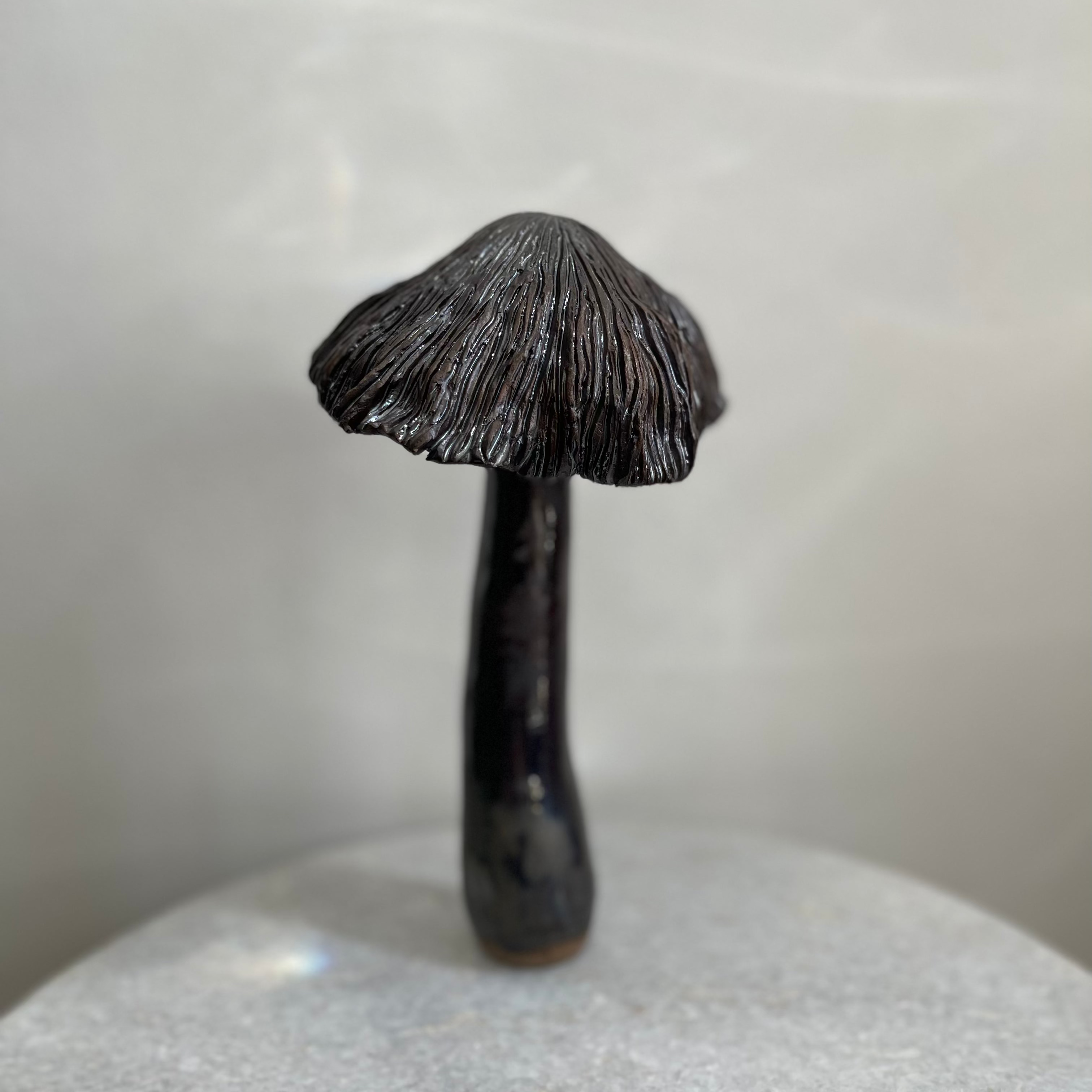 Handmade Ceramic Ink Cap Mushroom #3