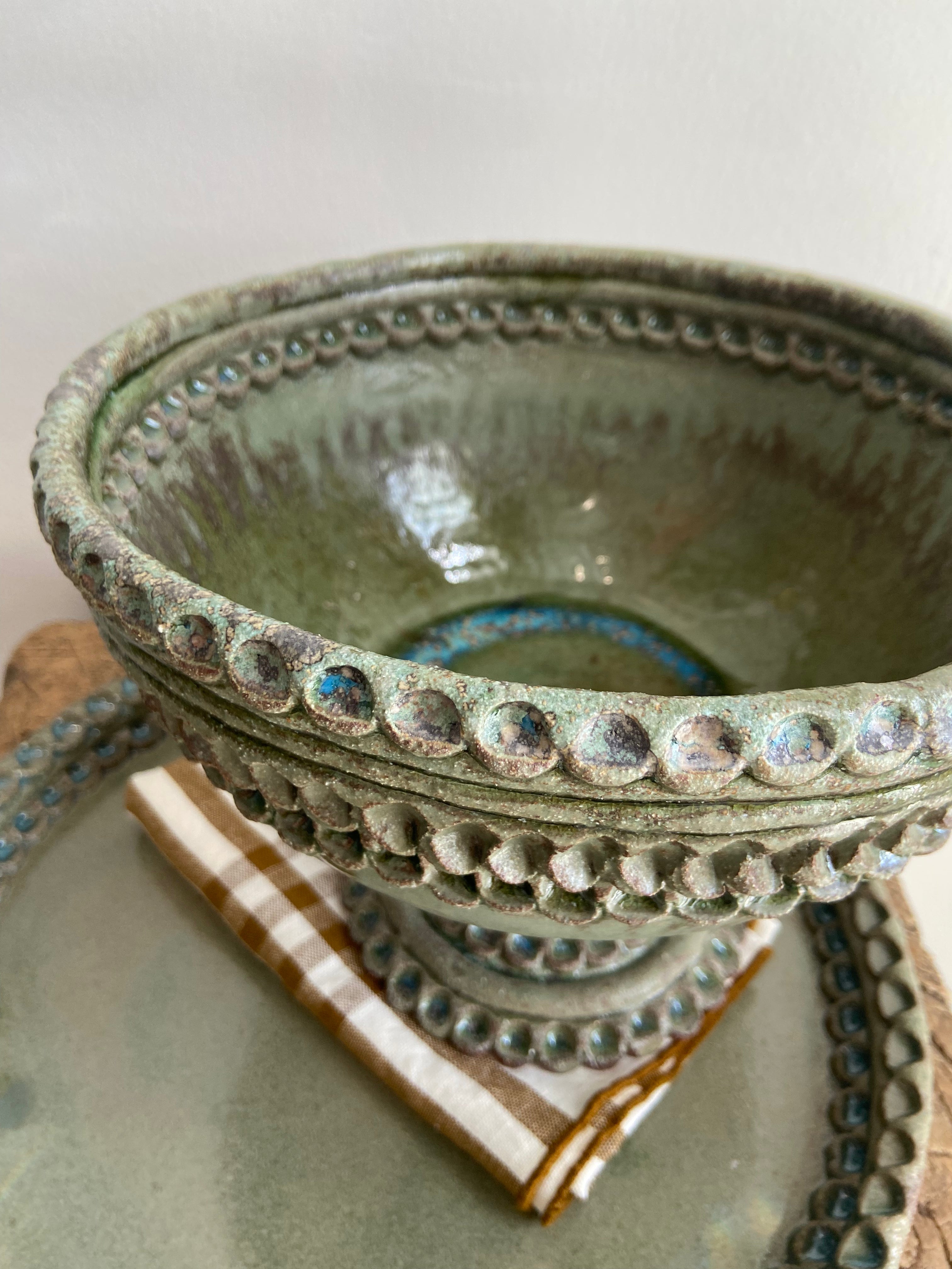Handmade Ceramic Standing Fruit Bowl