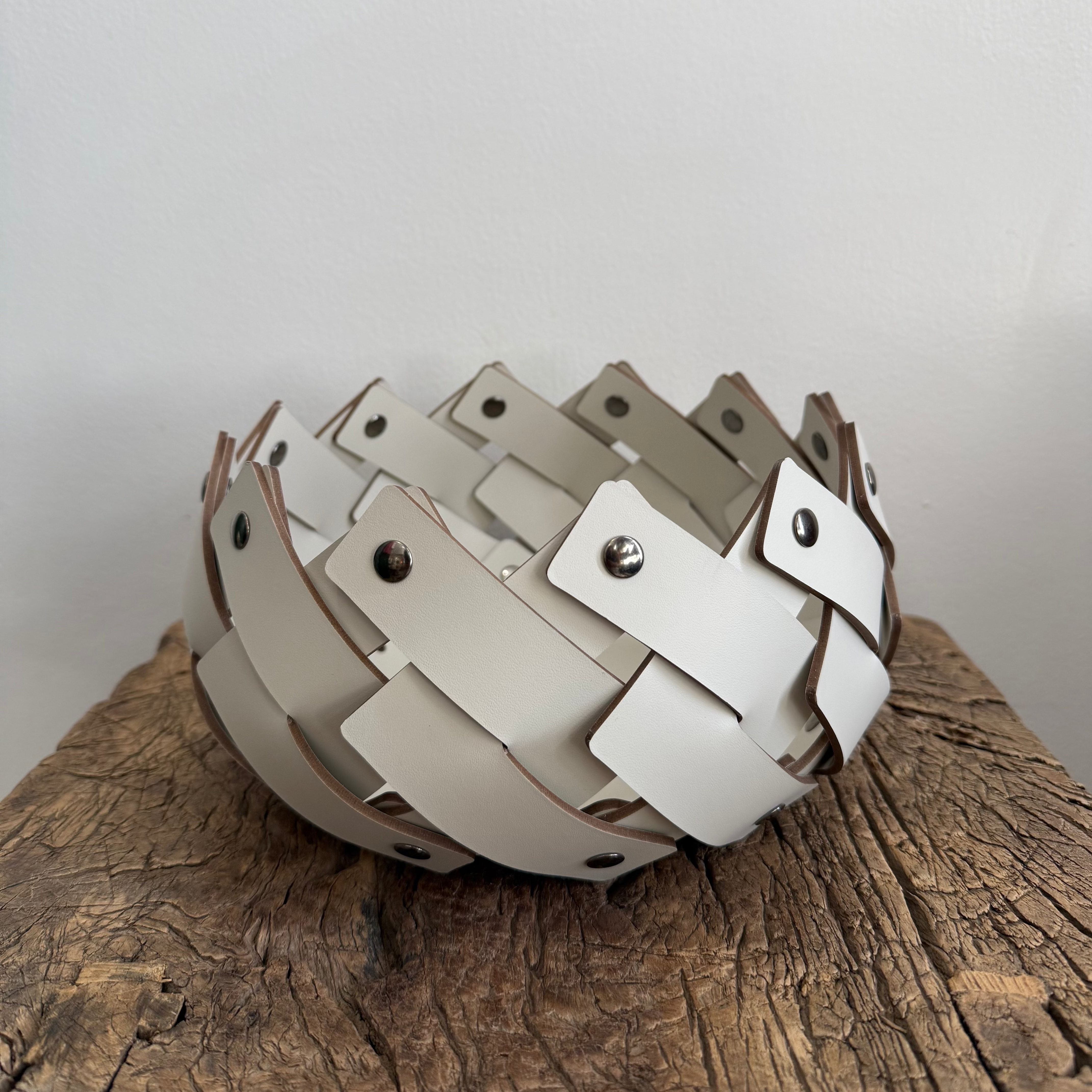 Almeria Round Leather Basket XSmall Antibes