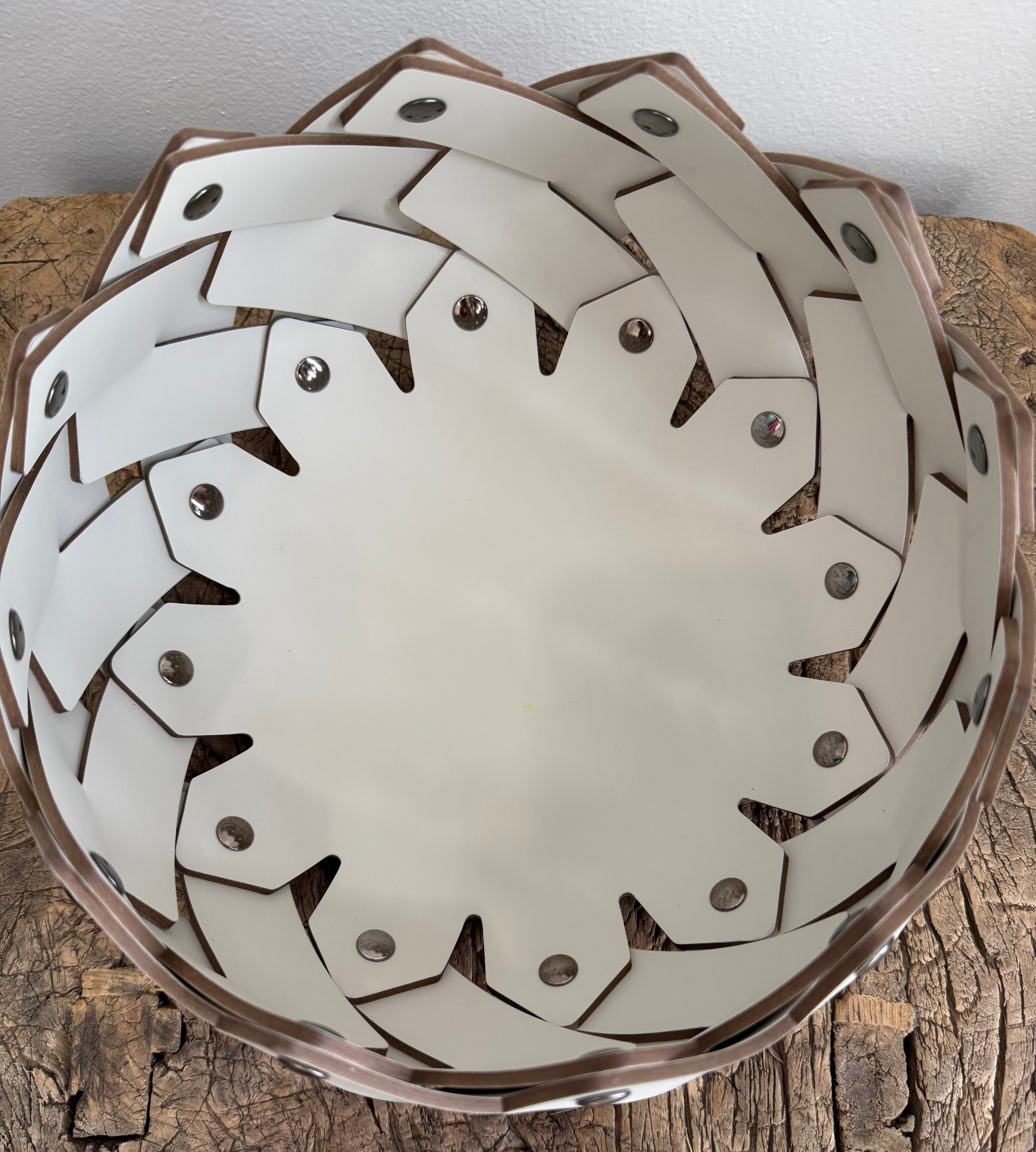 Almeria Round Leather Basket XSmall Antibes