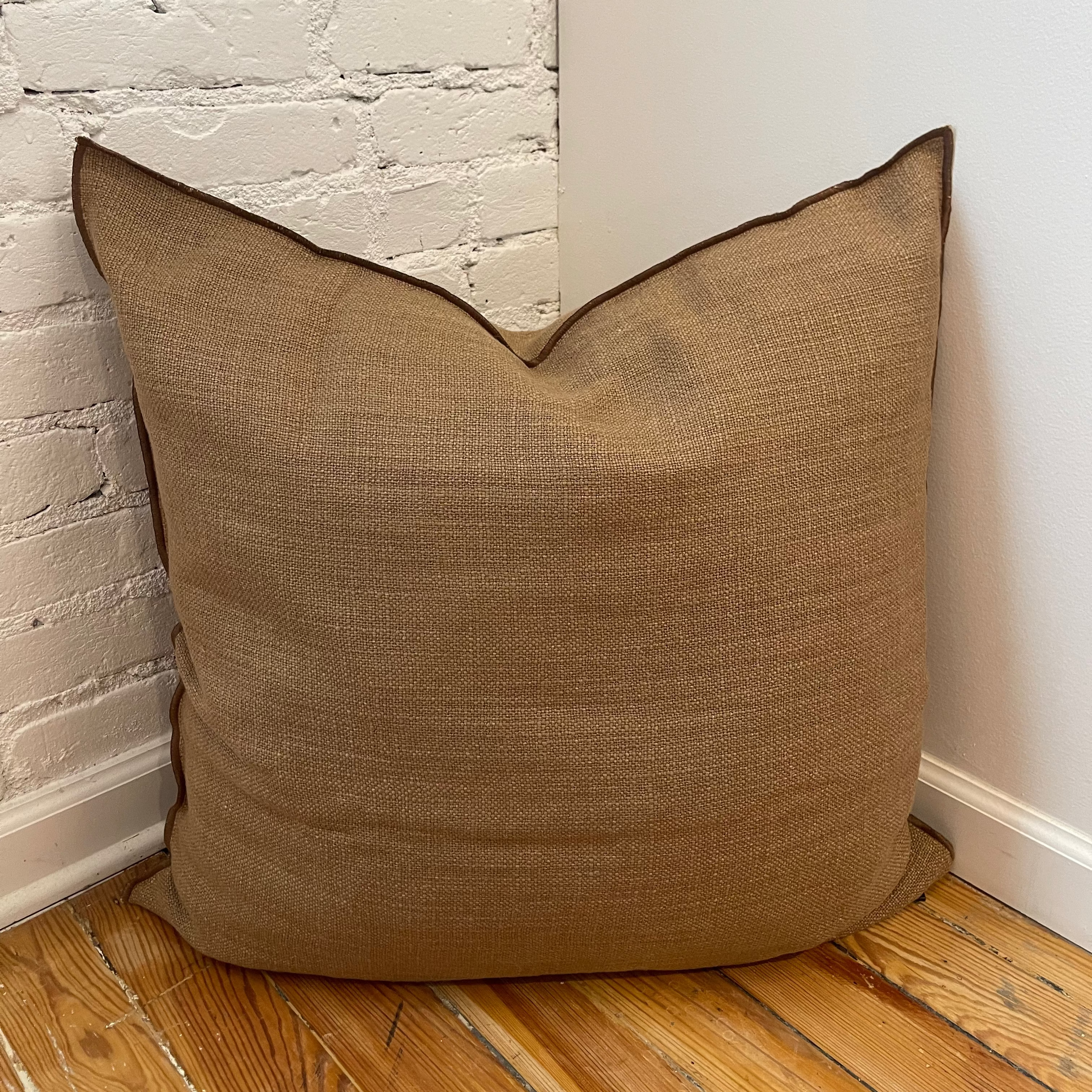 Maison de Vacances Cushion Vice Versa Vintage Linen Canvas 26" x 26"