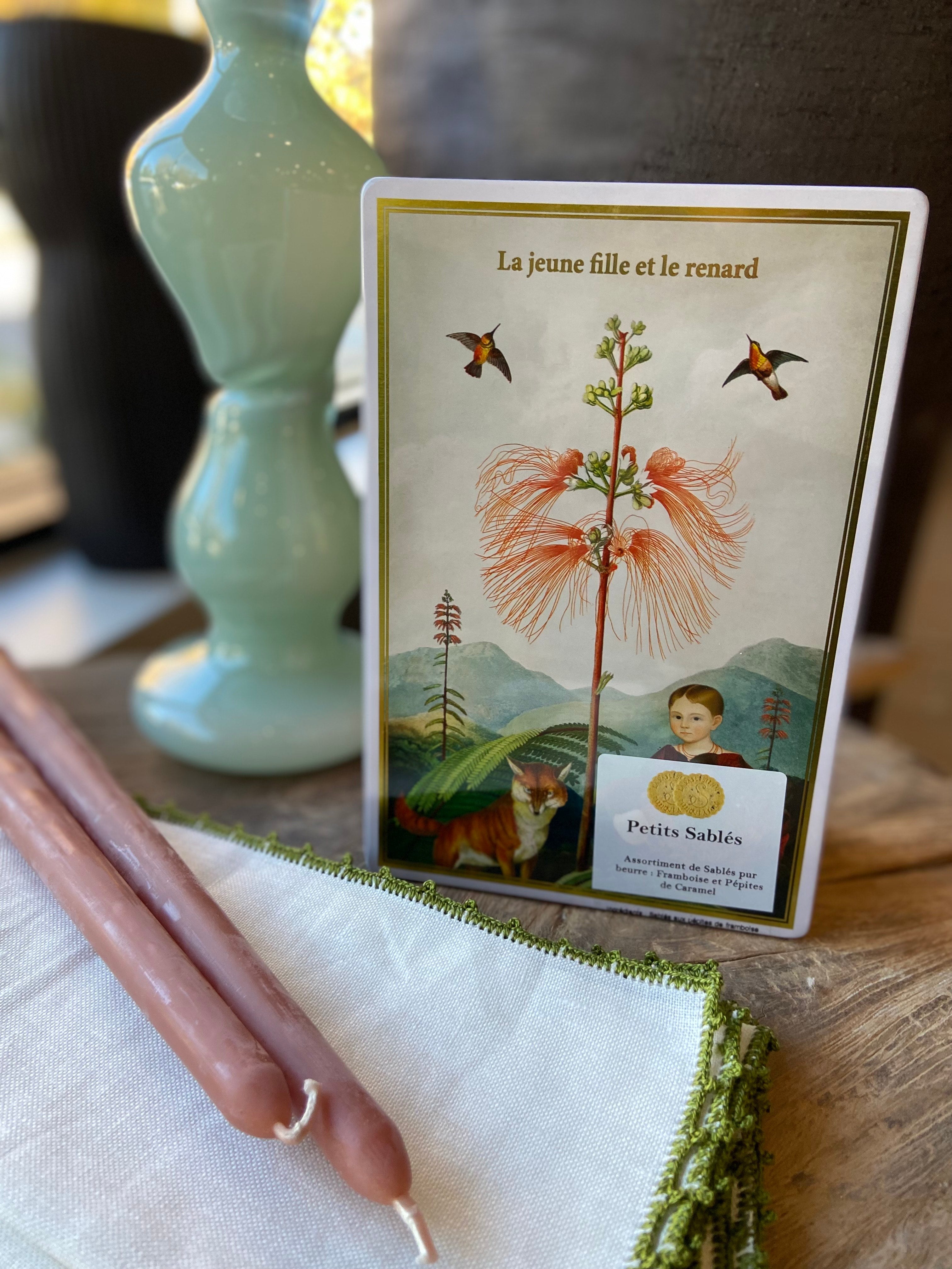 La Sablesienne Shortbread Cookies - "The Girl and the Fox" Decorative Tin