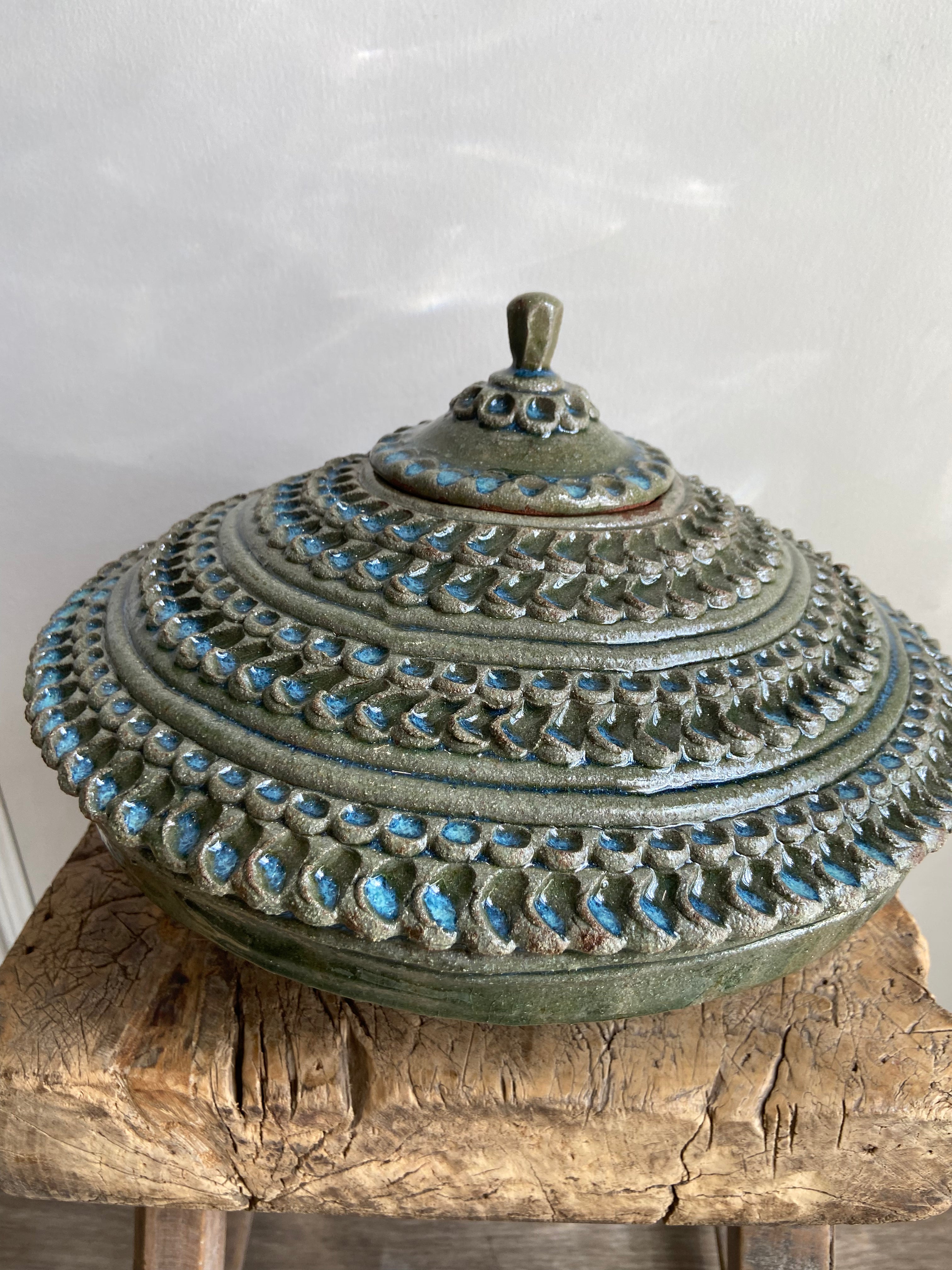 Handmade Ceramic Lidded Vase