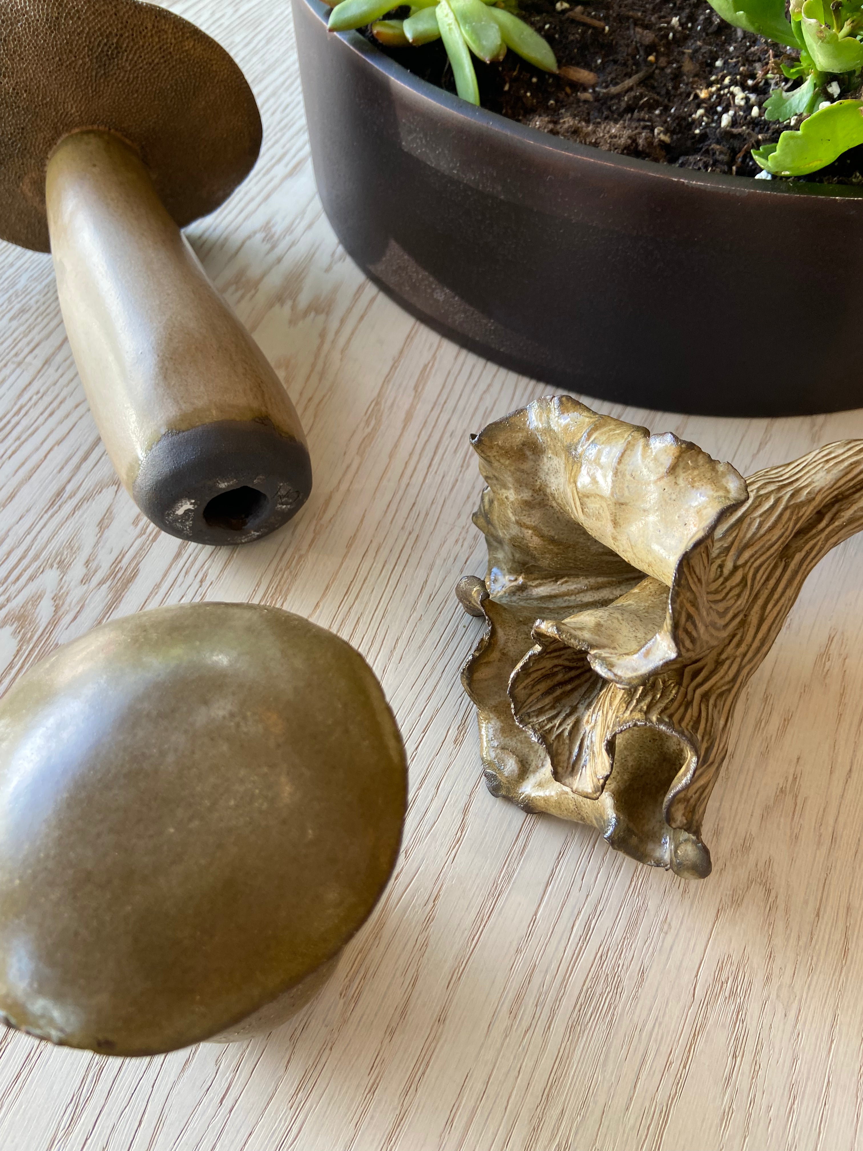 Handmade Ceramic Chanterelle Mushroom #4