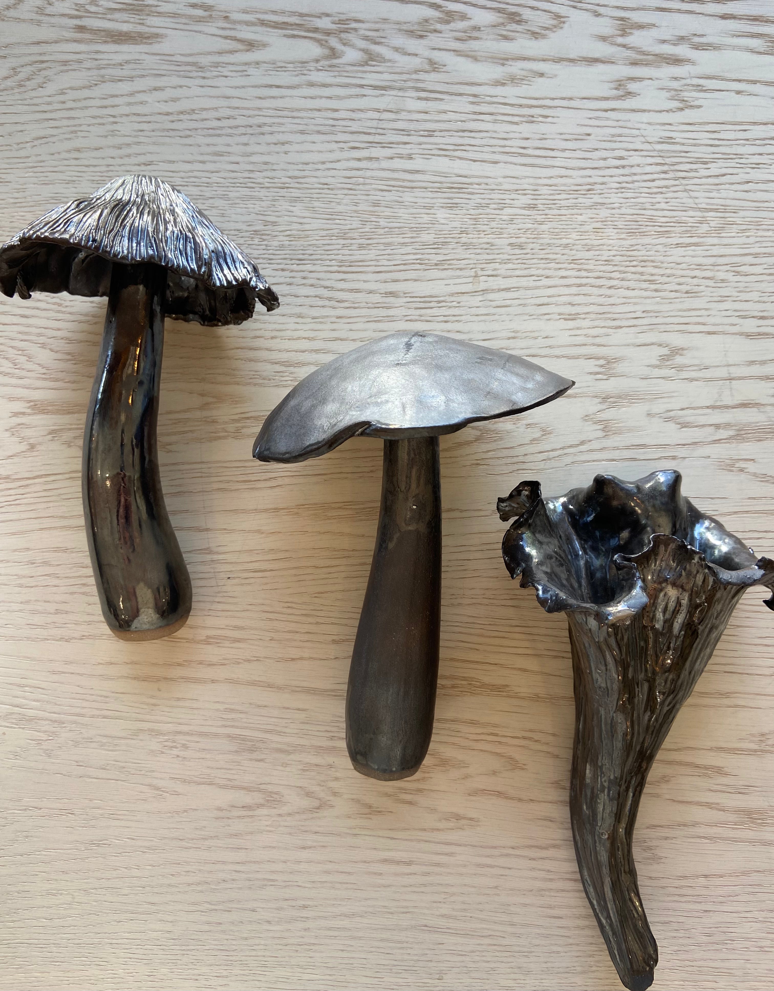 Handmade Ceramic Ink Cap Mushroom #3