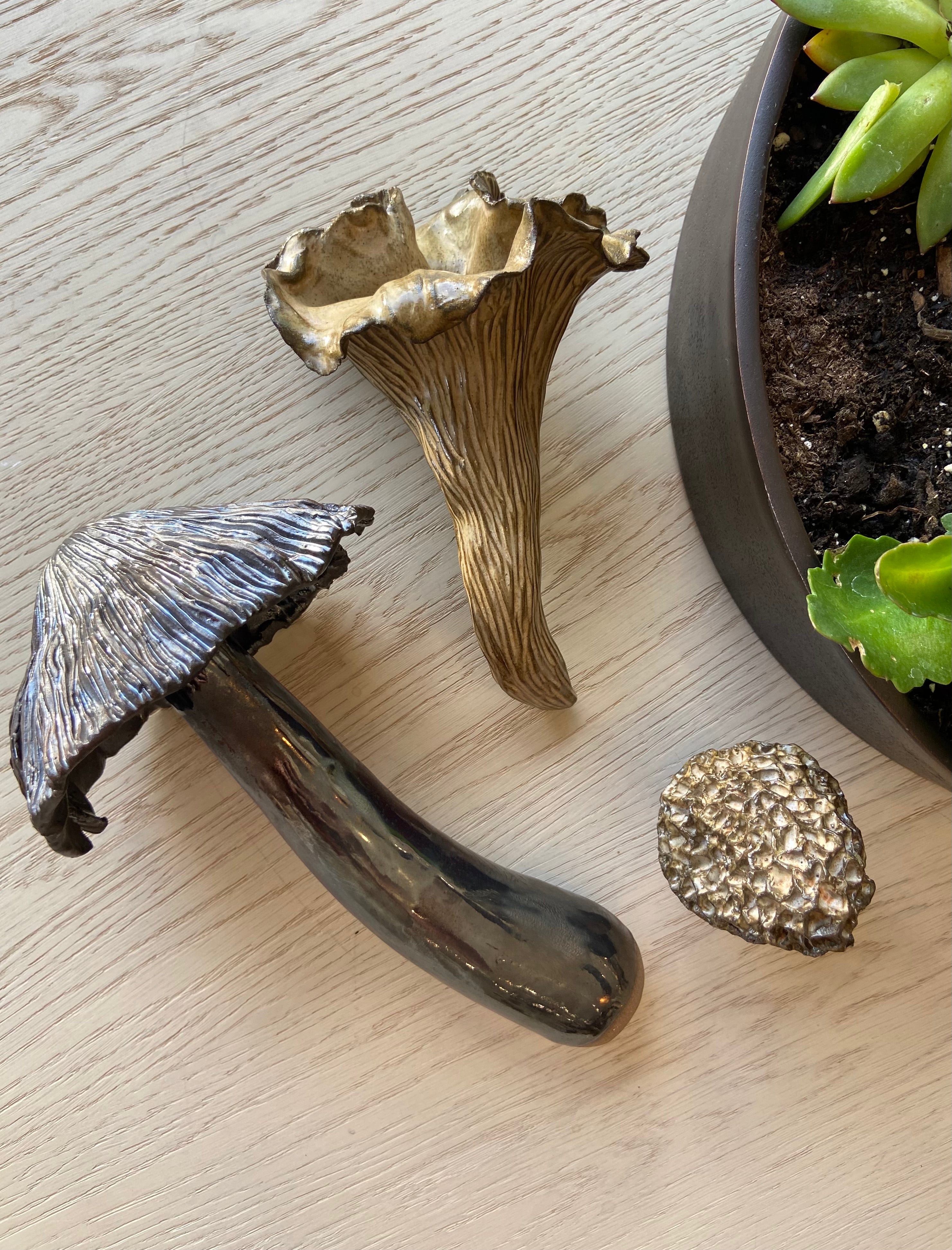 Handmade Ceramic Morel Mushroom Sculpture #1