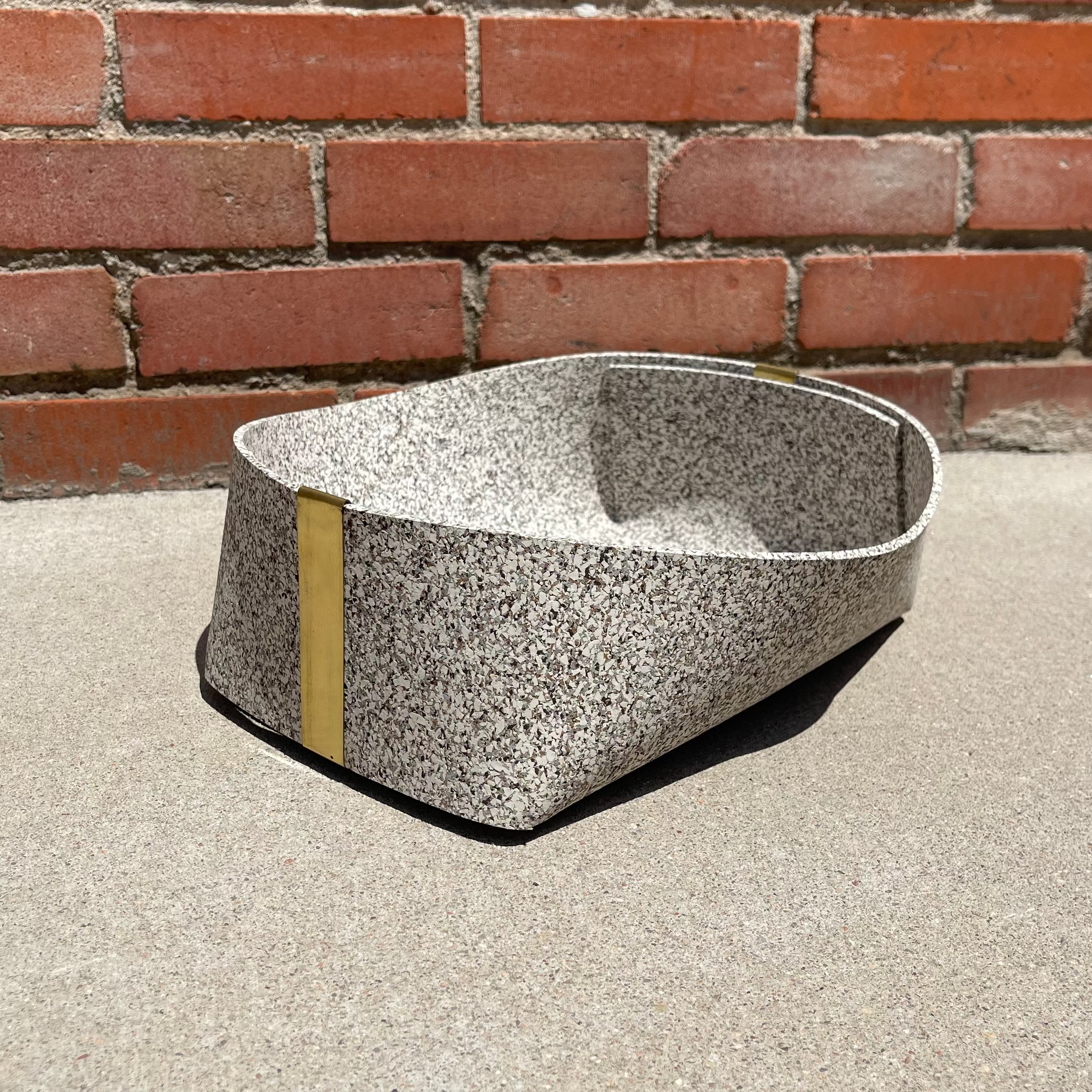 Recycled Rubber and Brass Basket Large