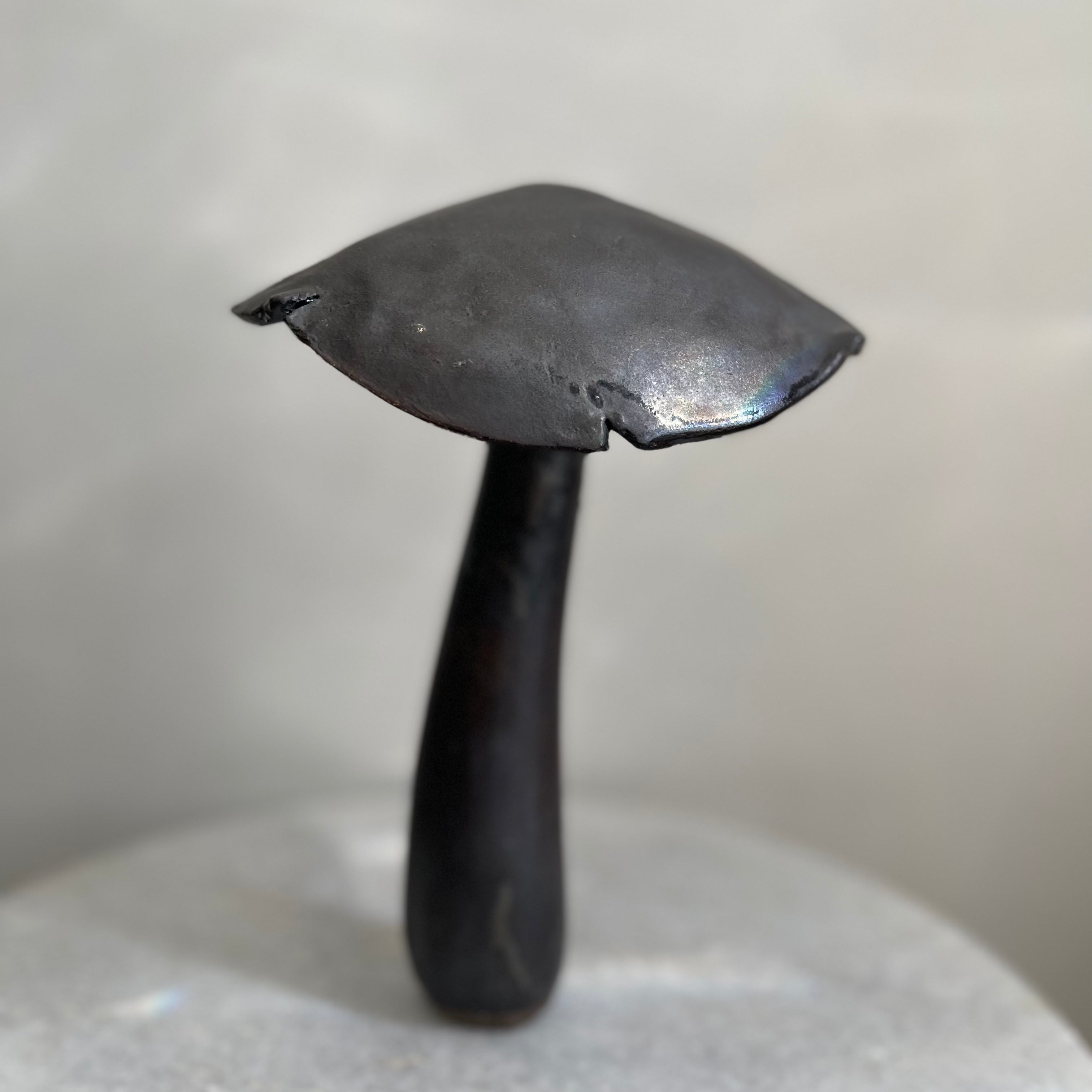 Handmade Ceramic King Oyster Mushroom Sculpture #2
