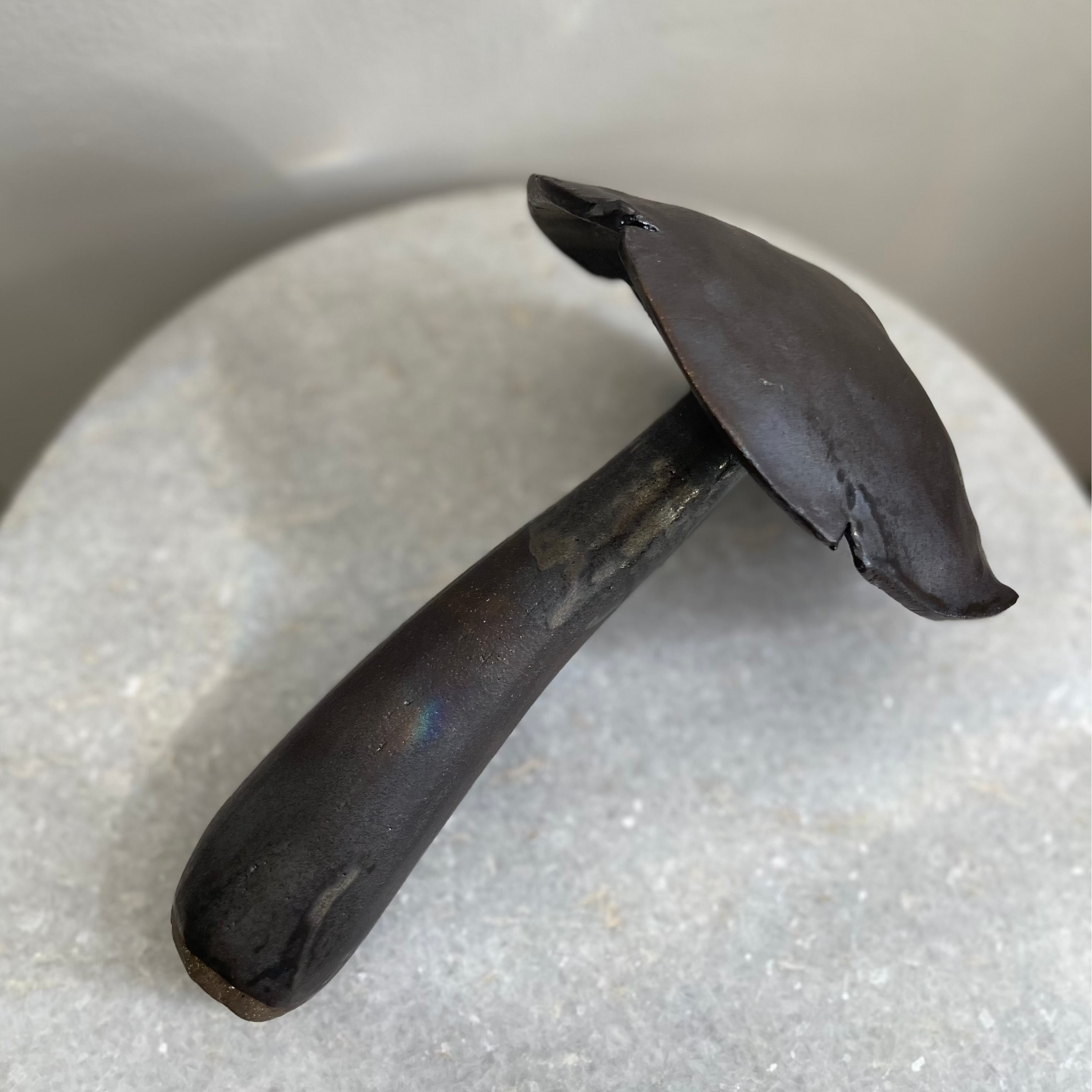 Handmade Ceramic King Oyster Mushroom Sculpture #2