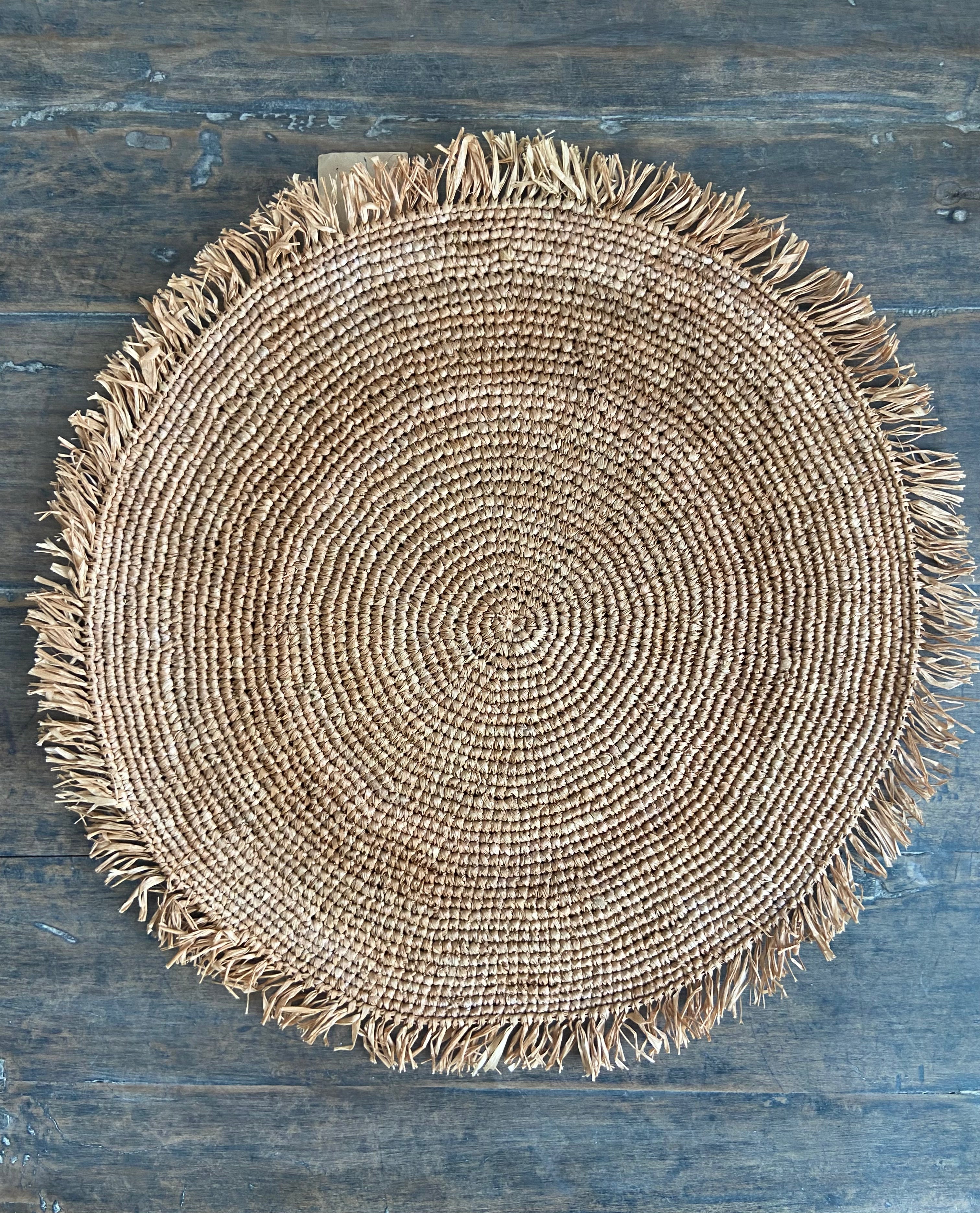Soleil Round Raffia Placemat