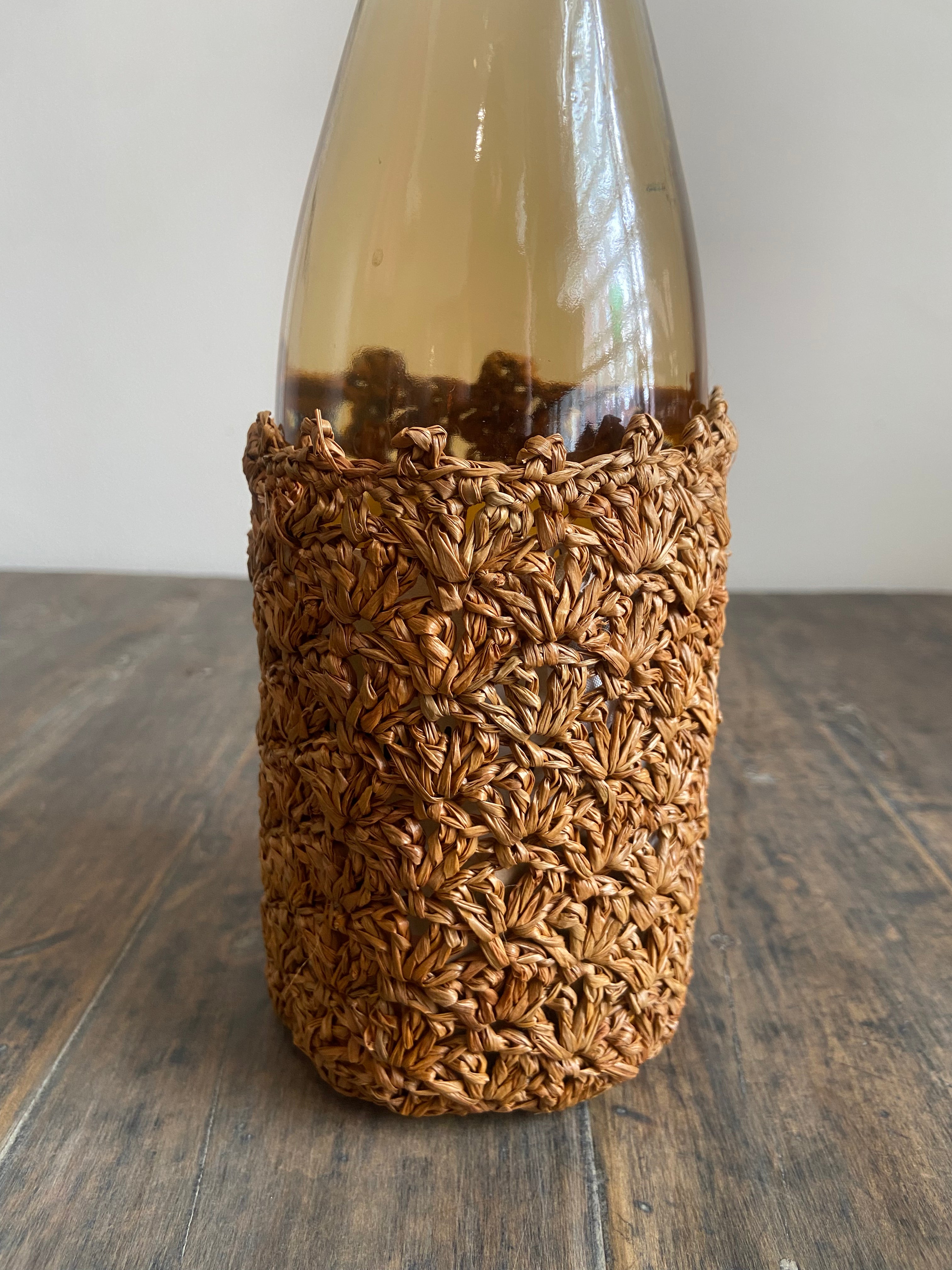 Woven Raffia Wine Bottle Cover