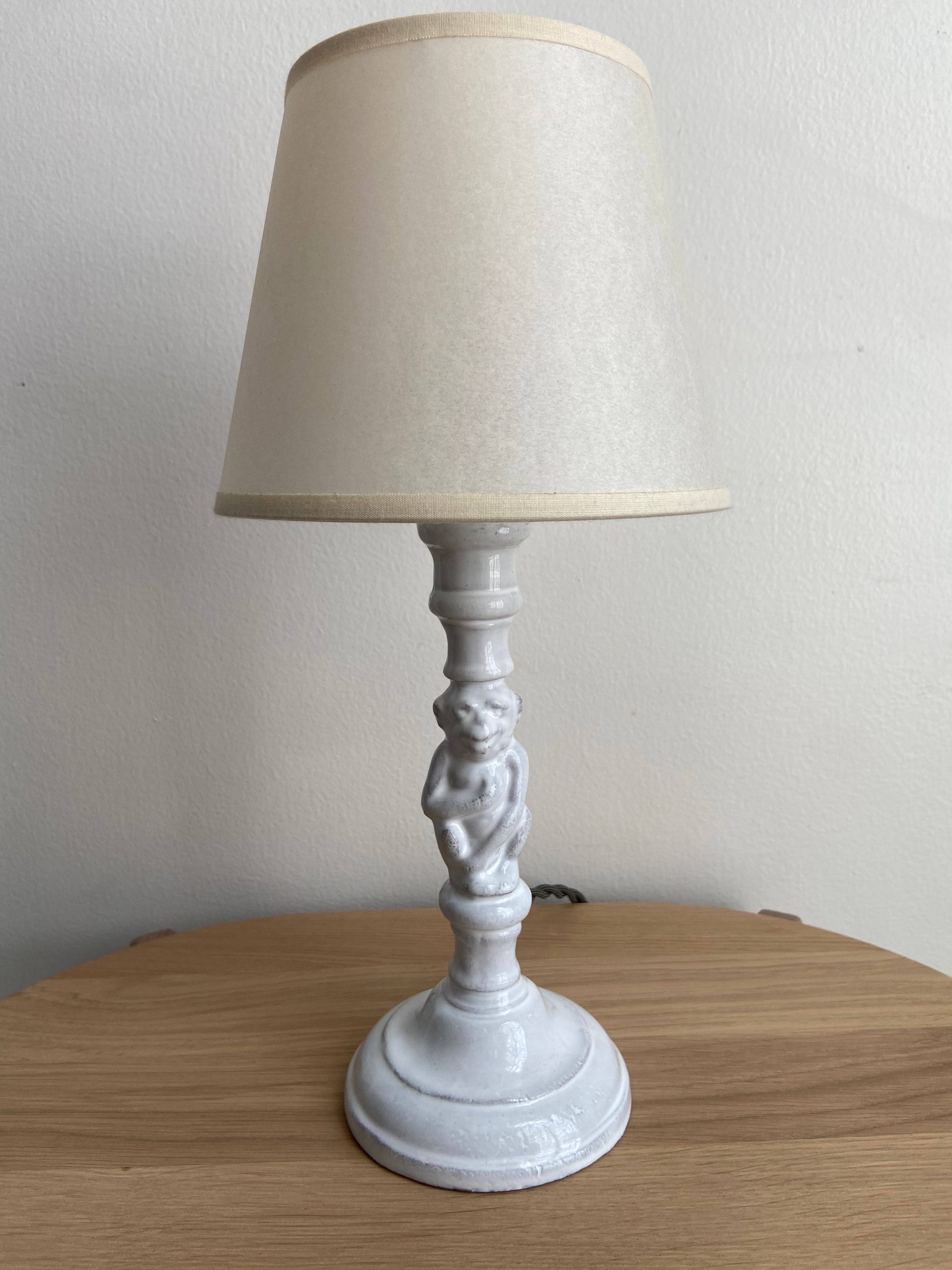 Astier de Villatte Ceramic Monkey Lamp
