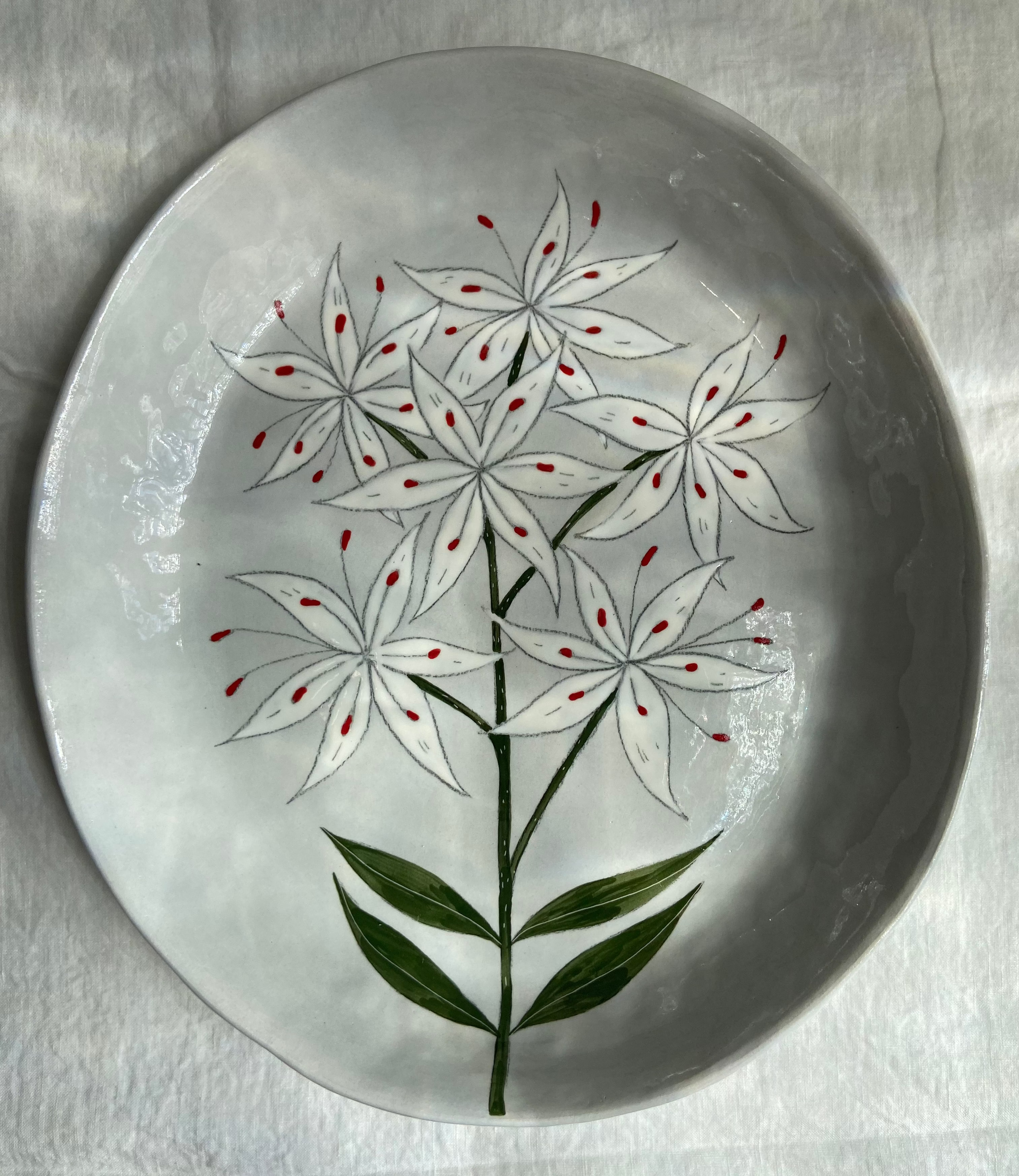 Oval Flower Platter XL
